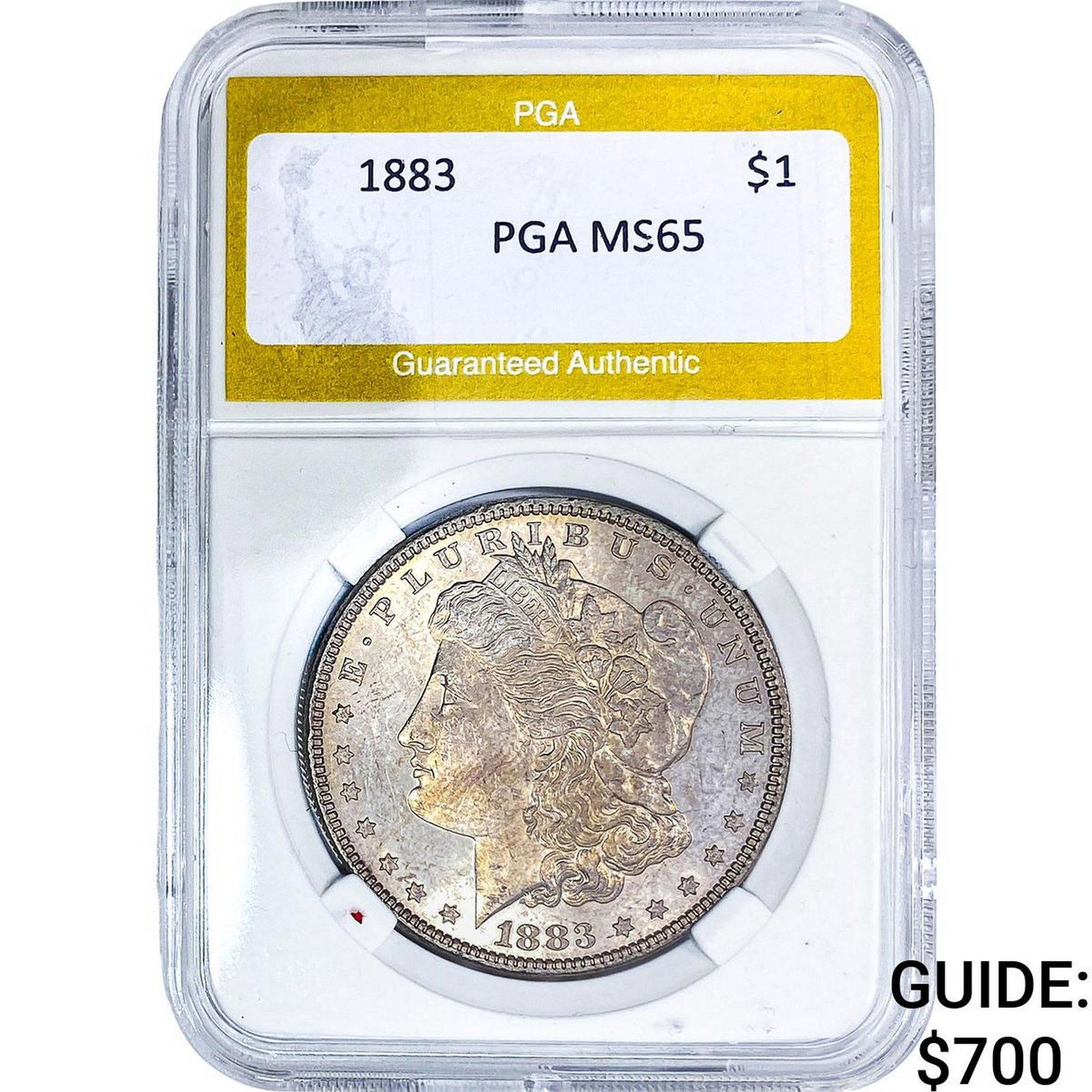 1883 Morgan Silver Dollar PGA MS65: 1883 Morgan Silver Dollar PGA MS65