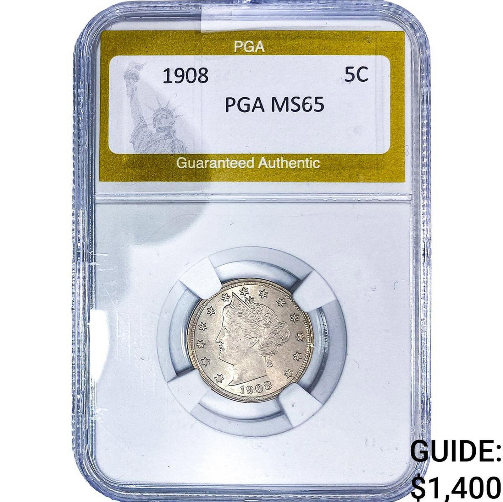 1908 Liberty Victory Nickel PGA MS65 (1 of 2)