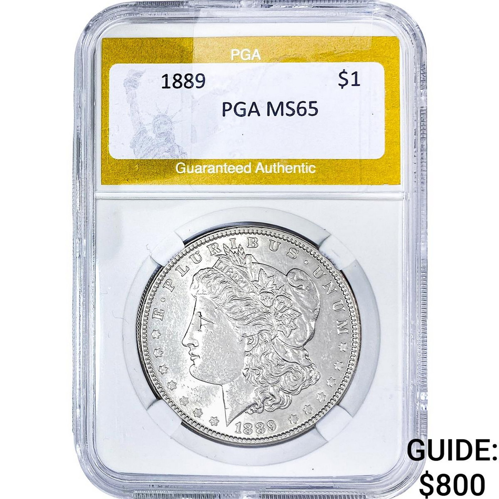 1889 Morgan Silver Dollar PGA MS65: 1889 Morgan Silver Dollar PGA MS65
