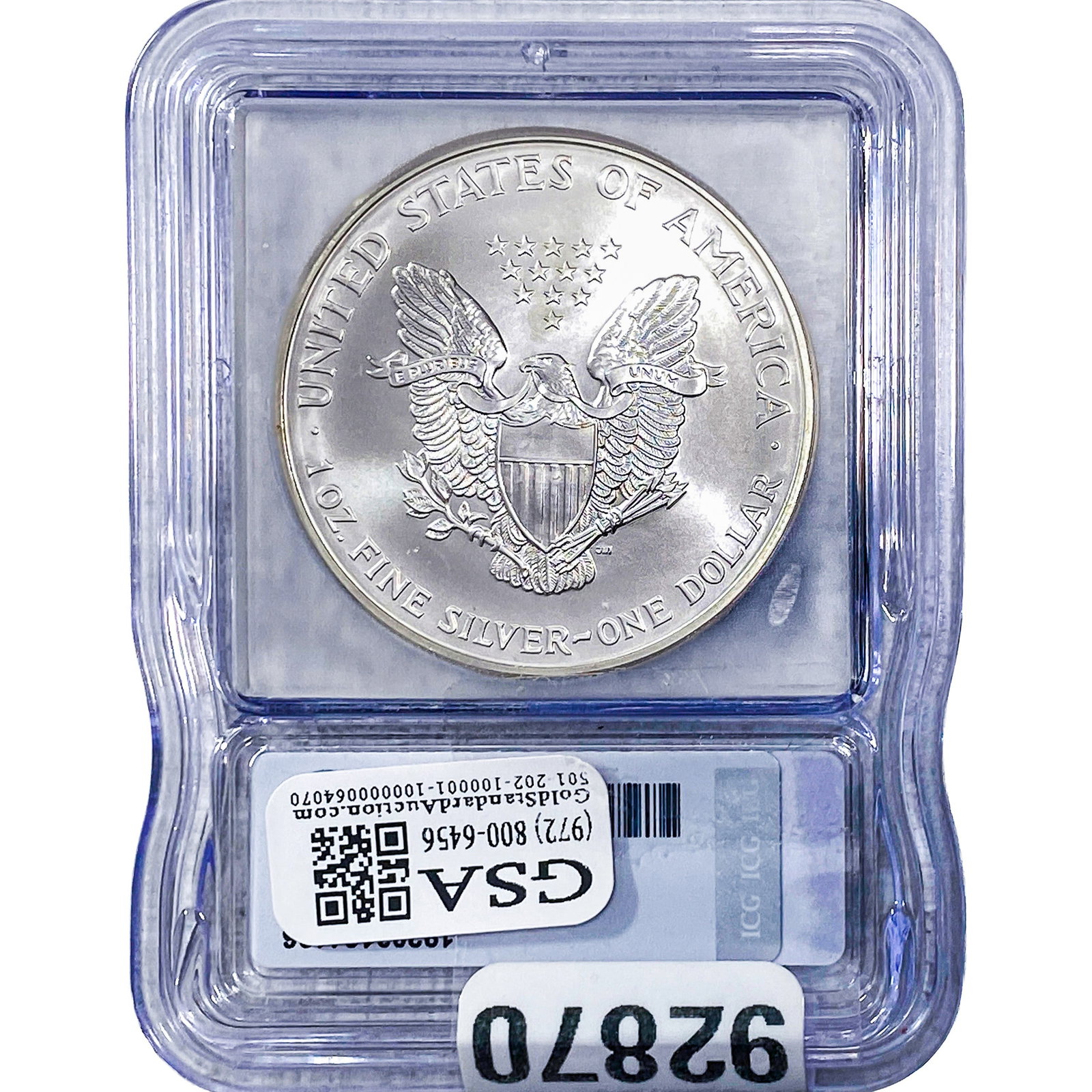 1999 Silver Eagle ICG MS69+ - 2