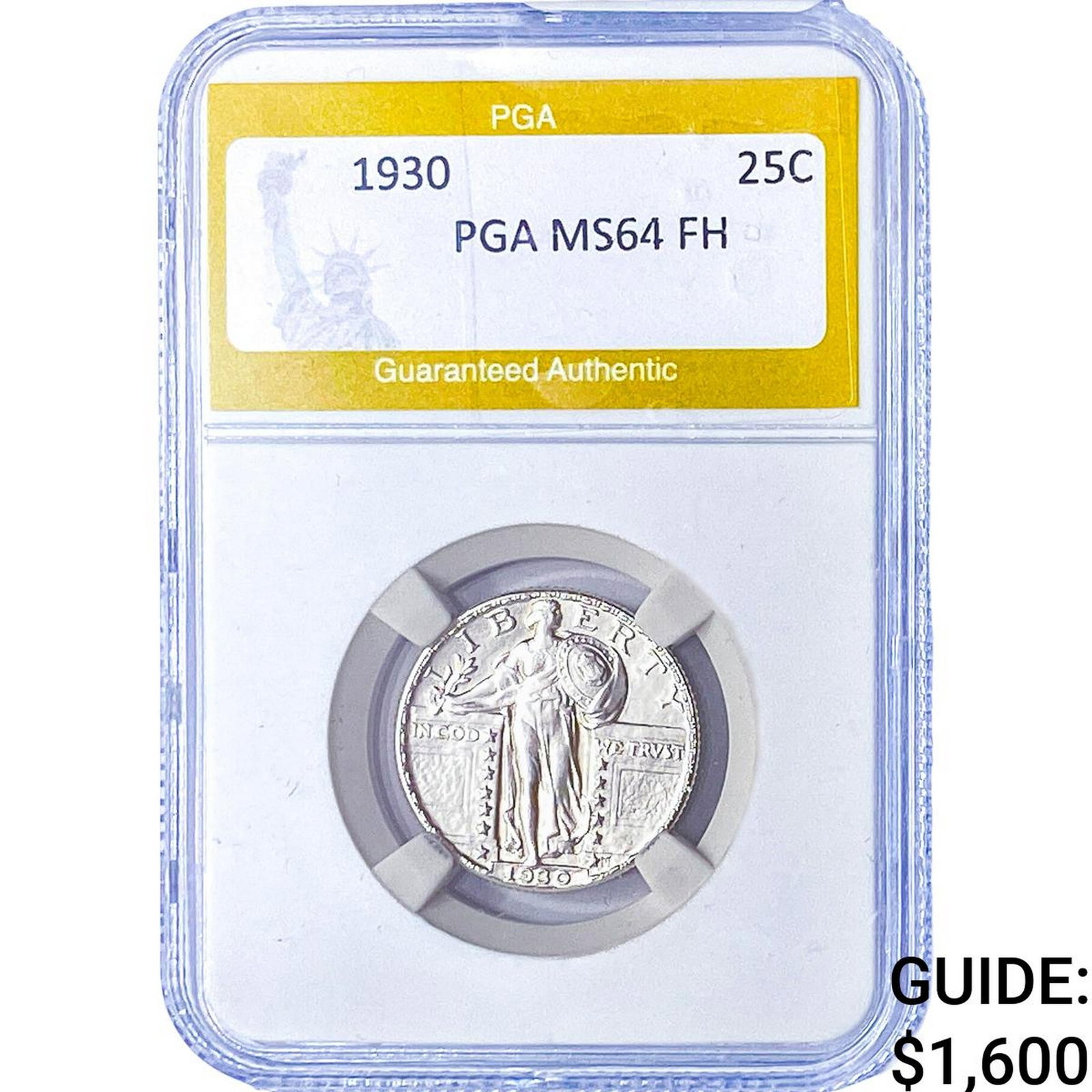 1930 Standing Liberty Quarter PGA MS64 FH: 1930 Standing Liberty Quarter PGA MS64 FH