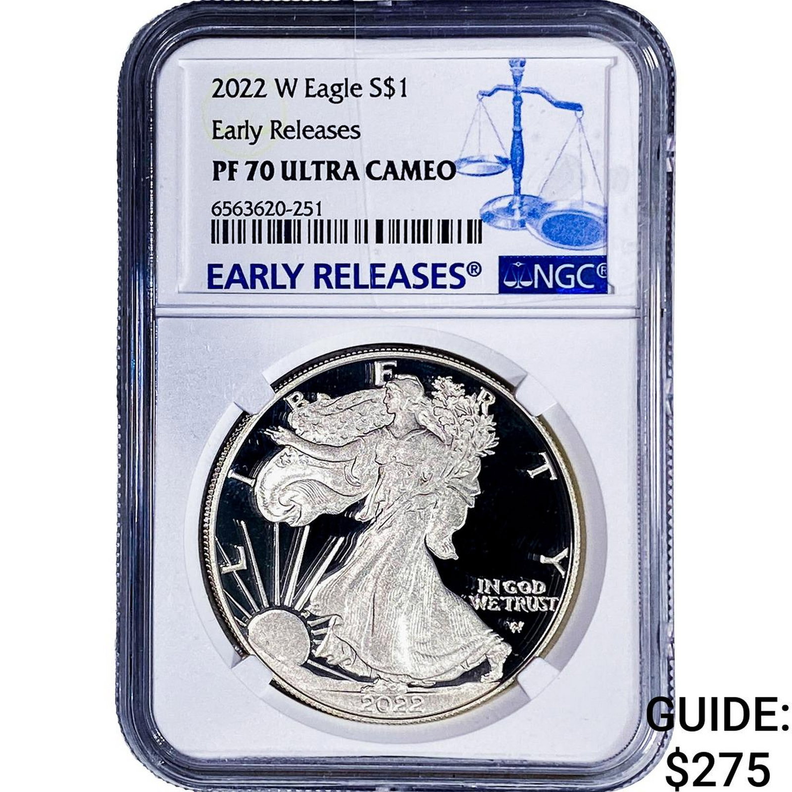 2022-W Silver Eagle NGC PF70 Ultra Cameo: 2022-W Silver Eagle NGC PF70 Ultra Cameo