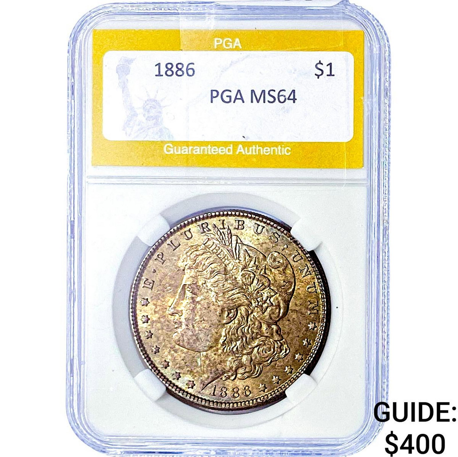1886 Morgan Silver Dollar PGA MS64: 1886 Morgan Silver Dollar PGA MS64