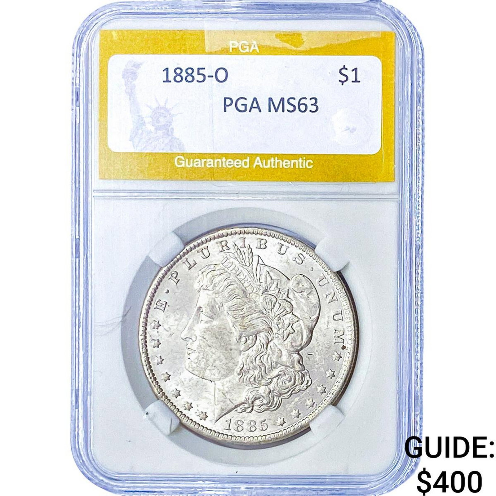 1885-O Morgan Silver Dollar PGA MS63: 1885-O Morgan Silver Dollar PGA MS63