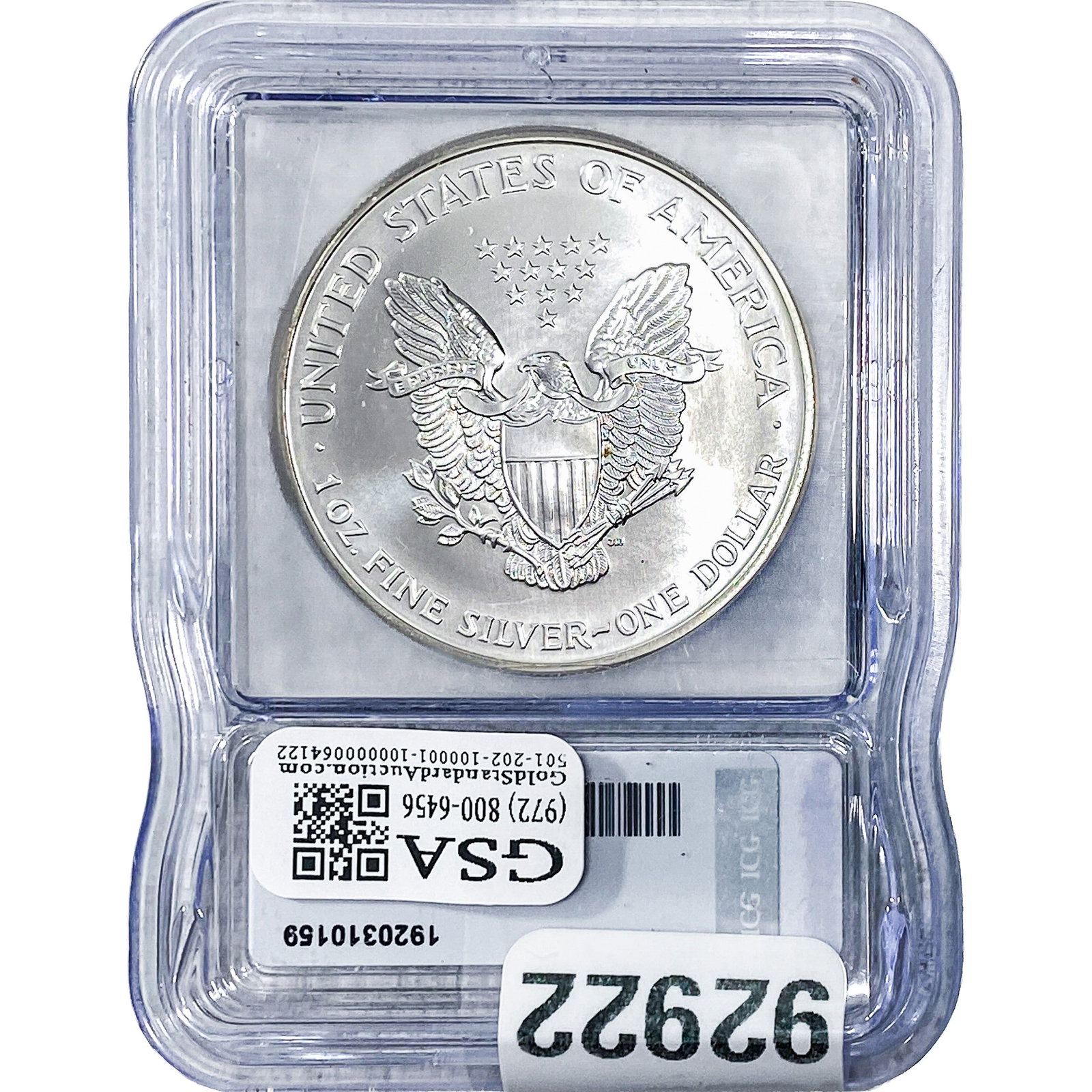 1999 Silver Eagle ICG MS69+ - 2