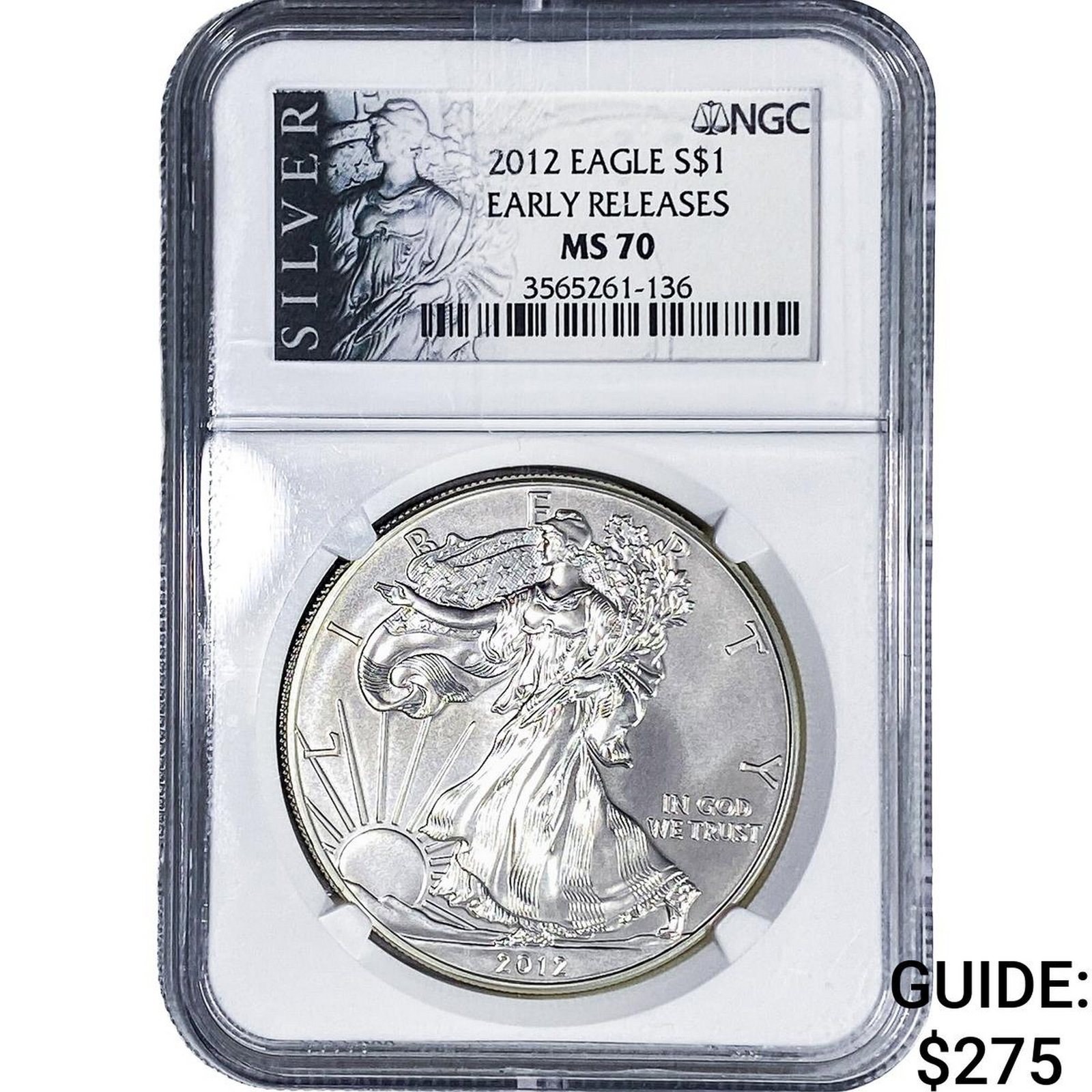 2012 Silver Eagle NGC MS70: 2012 Silver Eagle NGC MS70
