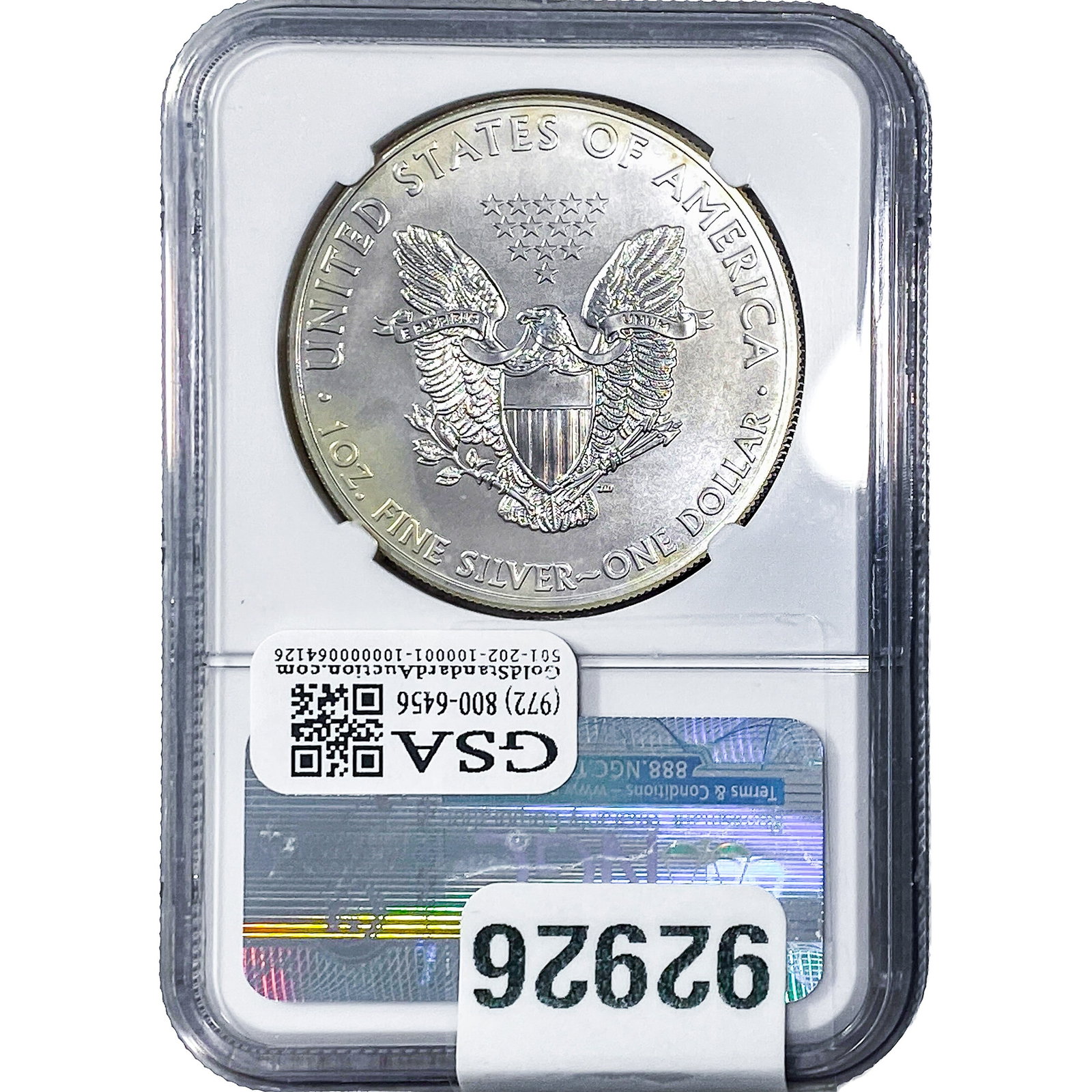 2012 Silver Eagle NGC MS70 - 2
