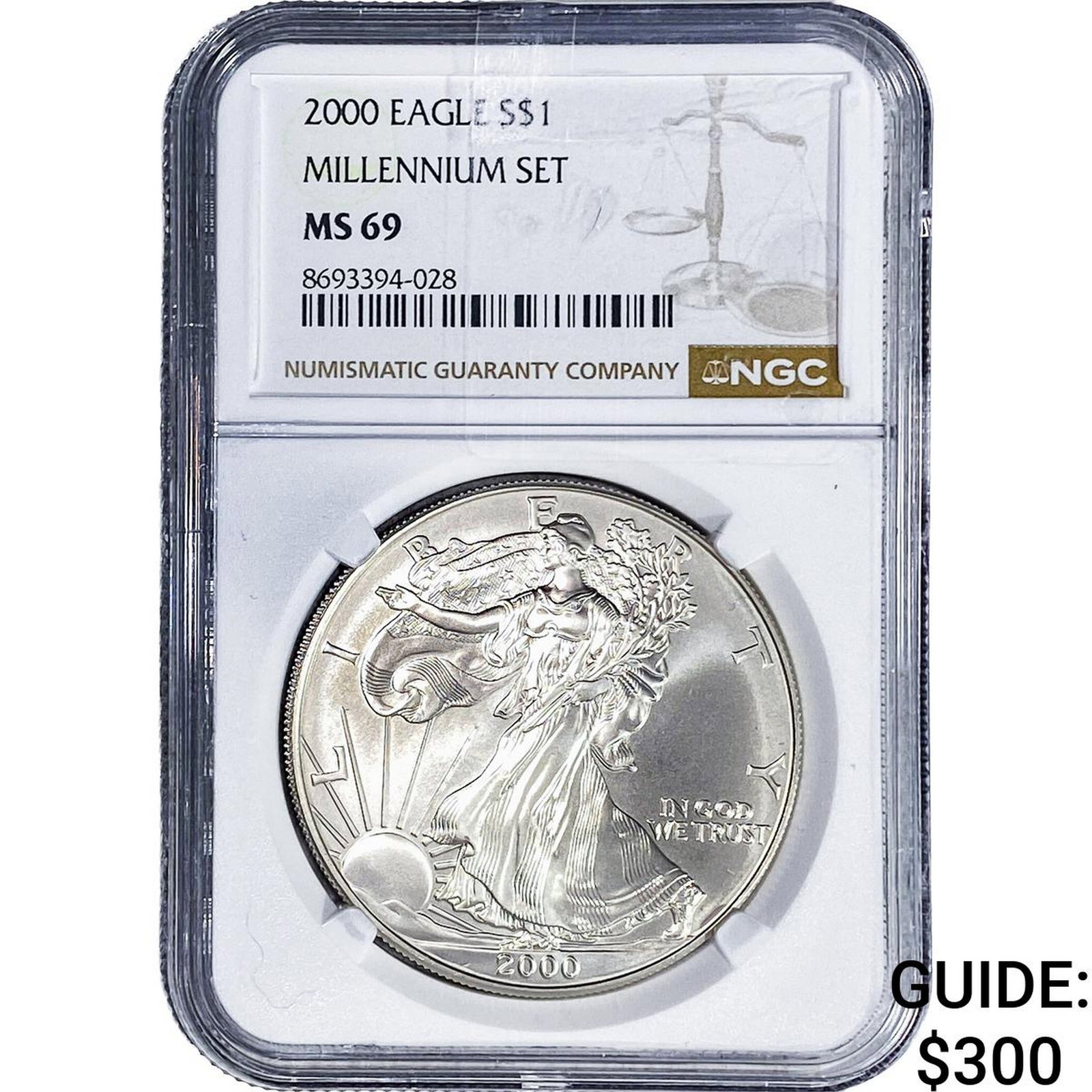 2000 Silver Eagle NGC MS69 Millennium Set (1 of 2)