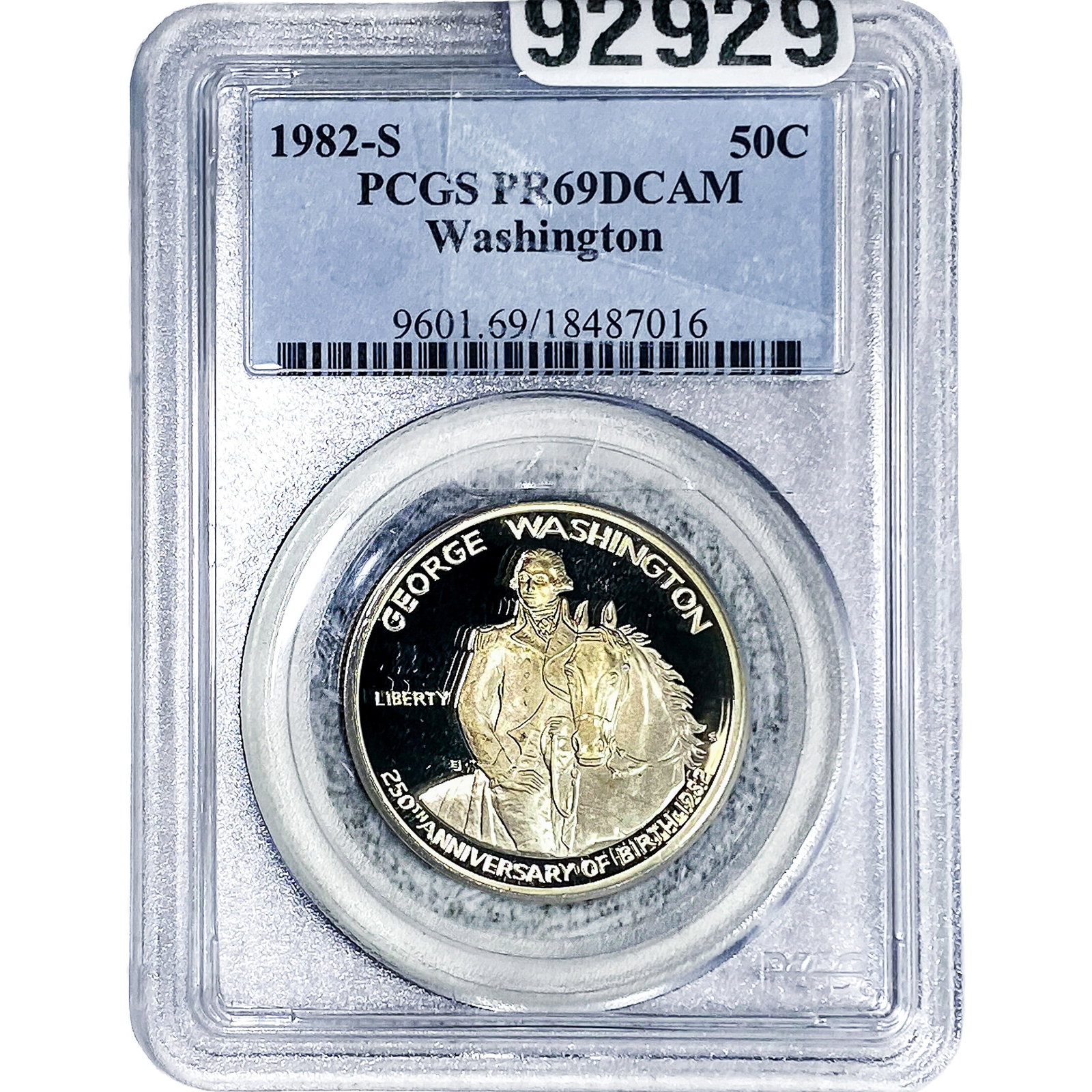 1982-S Geroge Washigton 250th Birthday Silver 50C PCGS PR69 DCAM: 1982-S Geroge Washigton 250th Birthday Silver 50C PCGS PR69 DCAM