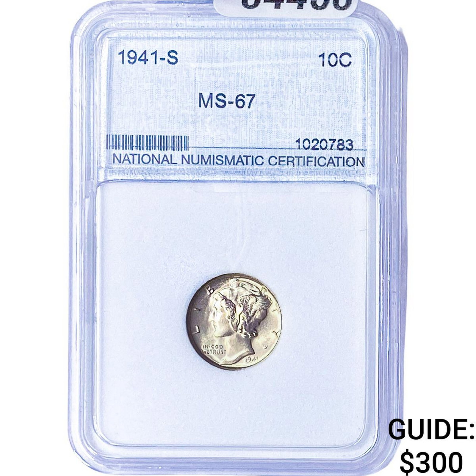1941-S Mercury Silver Dime NNC MS67: 1941-S Mercury Silver Dime NNC MS67