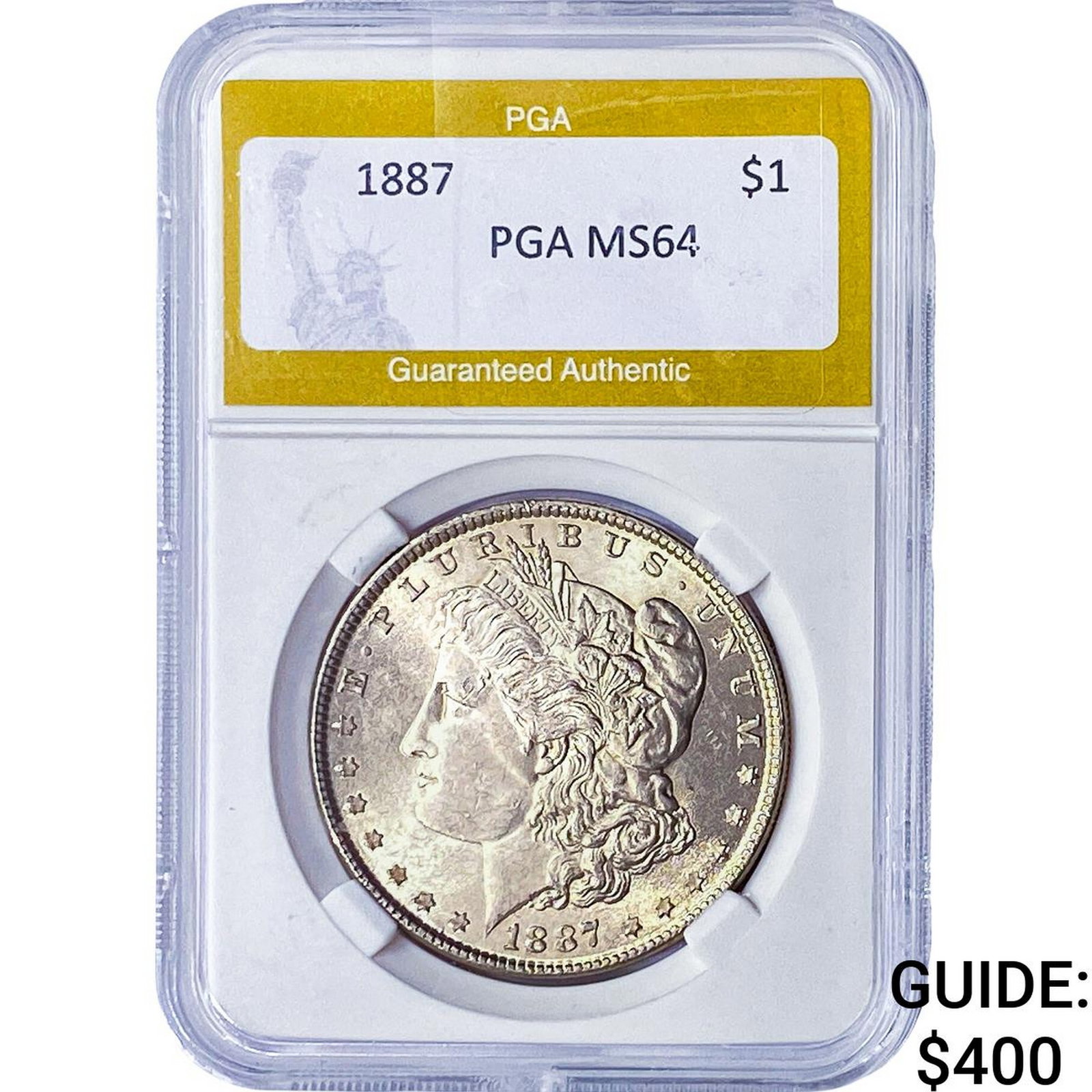 1887 Morgan Silver Dollar PGA MS64: 1887 Morgan Silver Dollar PGA MS64