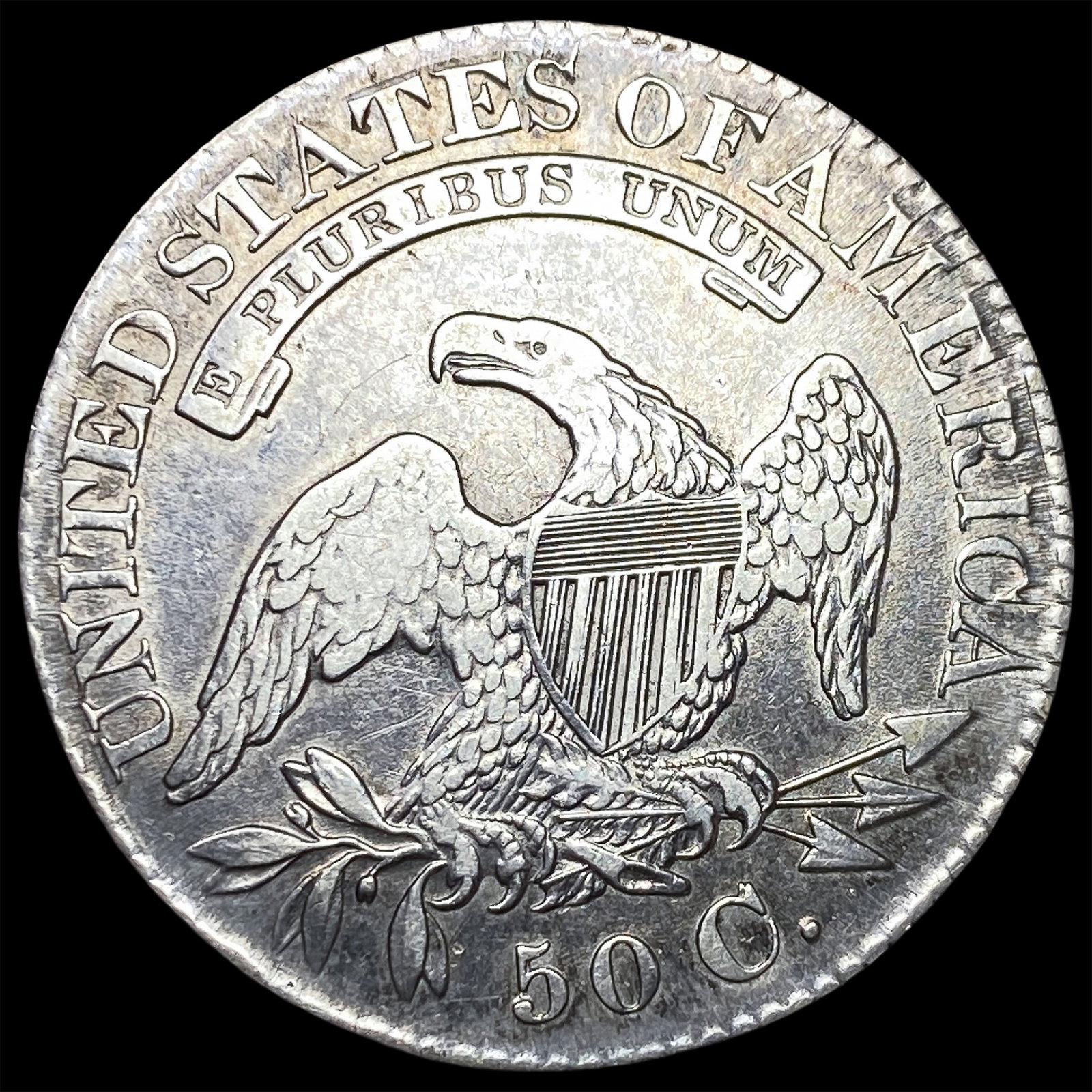 1828 Capped Bust Half Dollar ABOUT UNCIRCULATED - 2