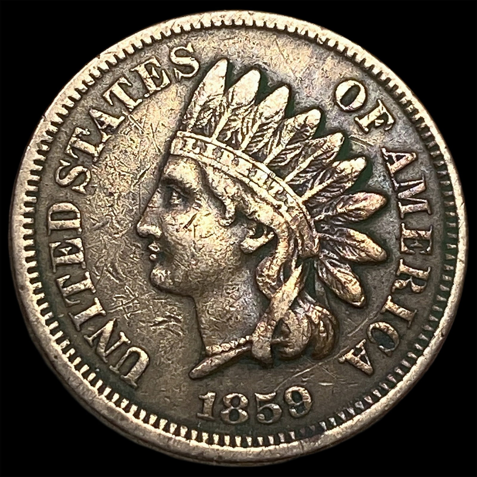 1859 Indian Head Cent ABOUT UNCIRCULATED (1 of 2)