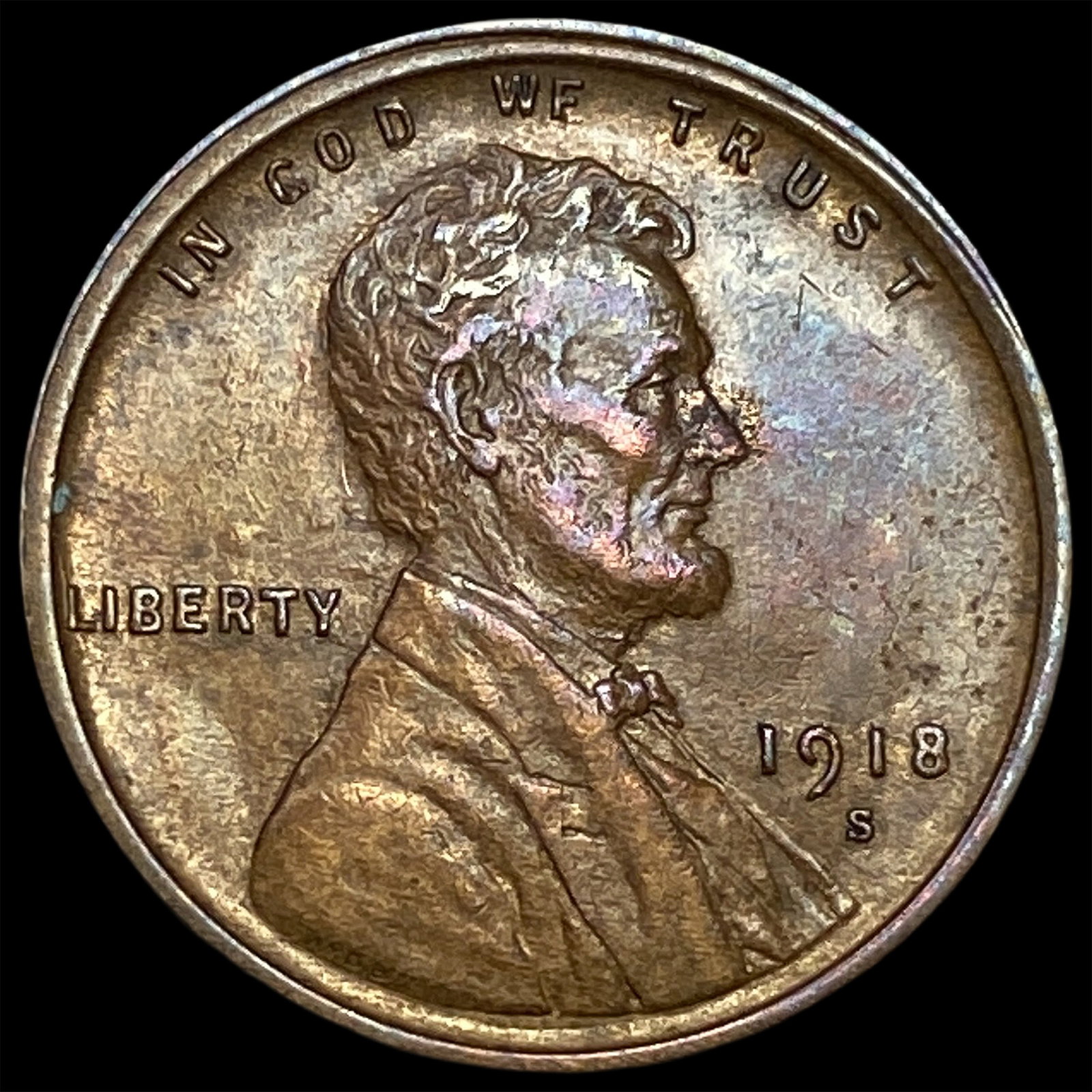 1918-S Lincoln Wheat Cent CHOICE AU: 1918-S Lincoln Wheat Cent CHOICE AU