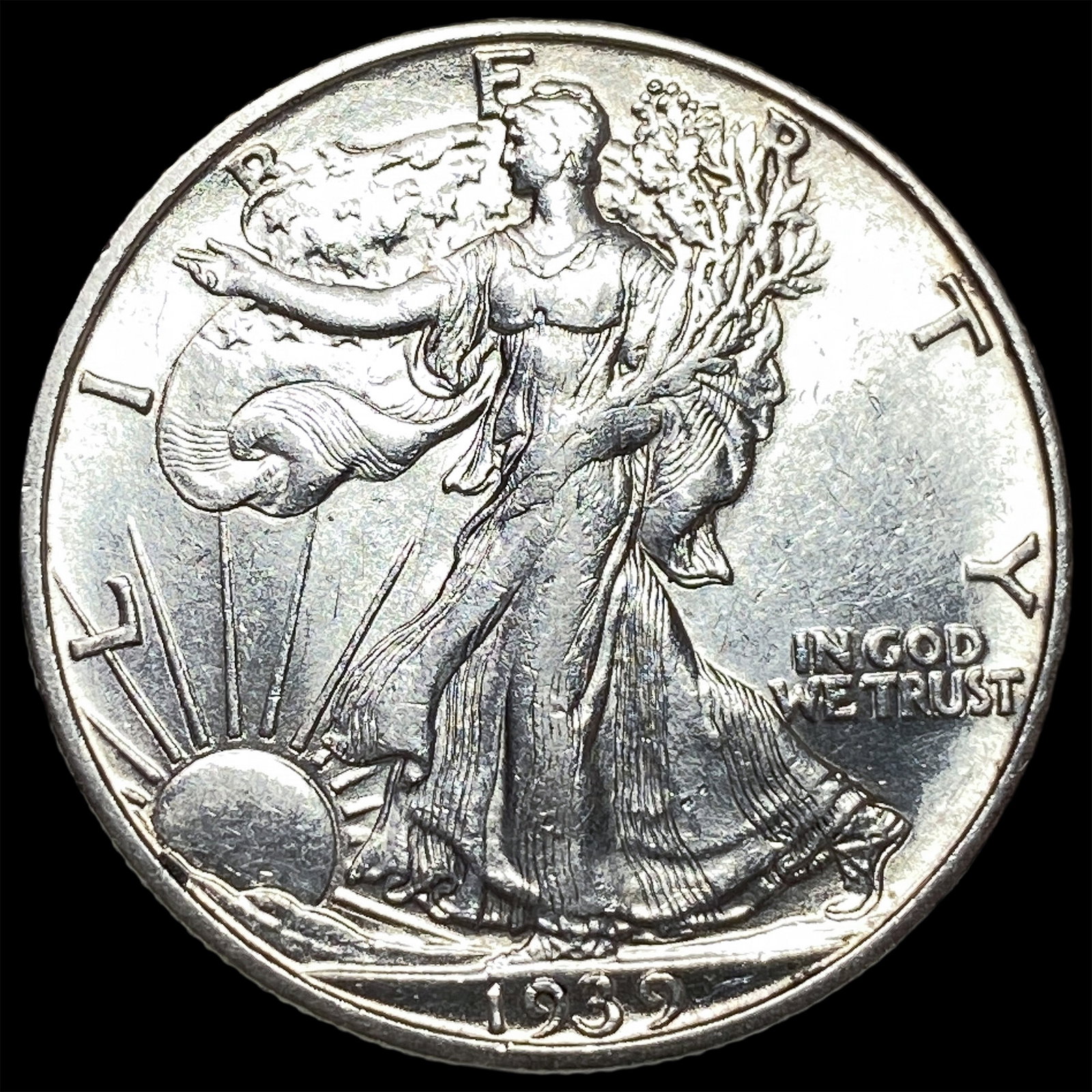 1939-D Silver Walking Liberty Half Dollar CHOICE AU (1 of 2)