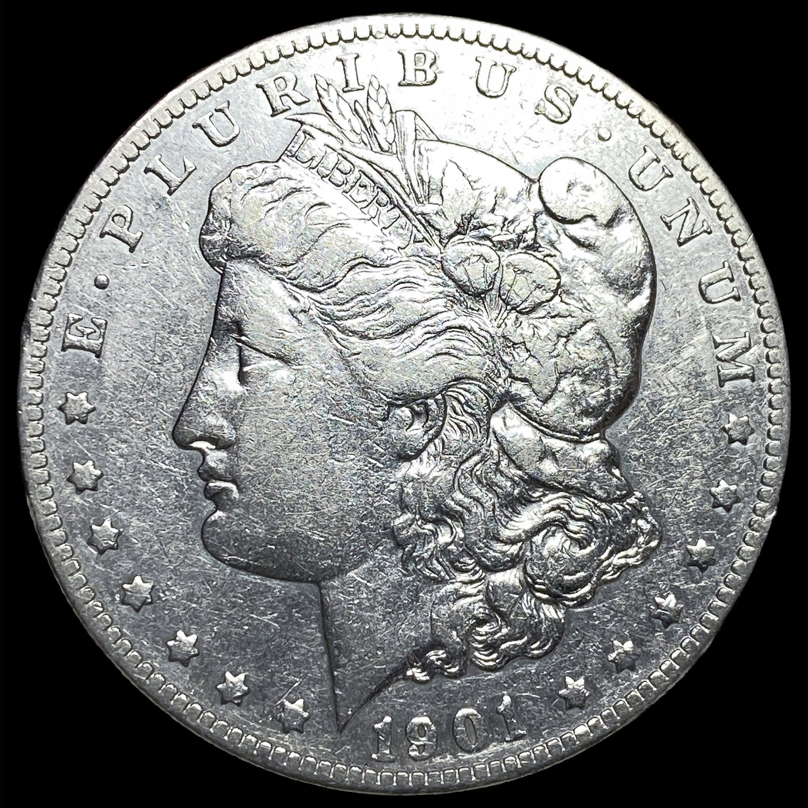 1901-S Silver Morgan Dollar NEARLY UNCIRCULATED: 1901-S Silver Morgan Dollar NEARLY UNCIRCULATED