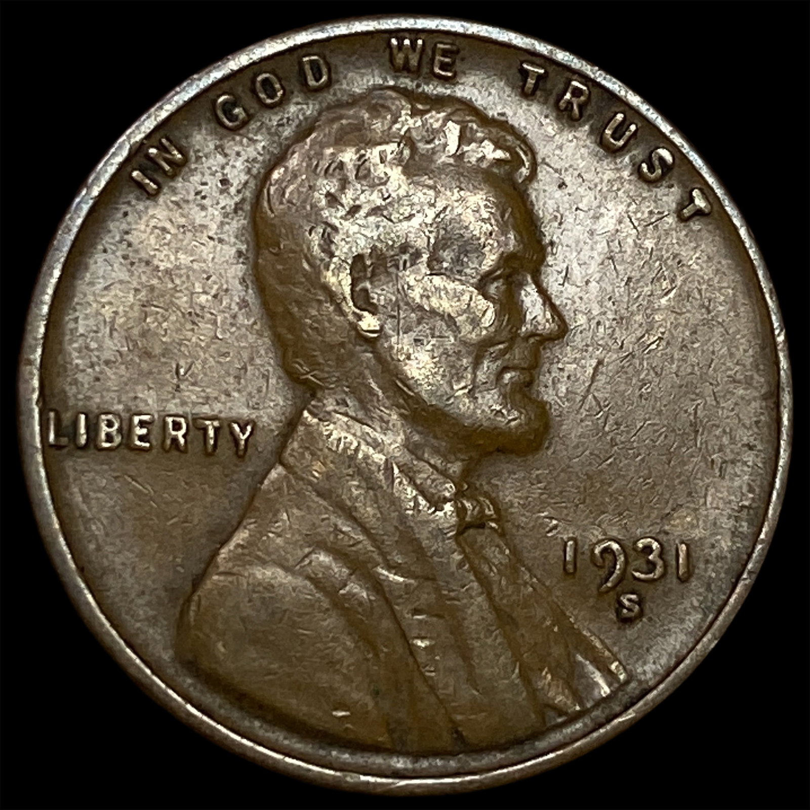 1931-S Lincoln Wheat Cent NEARLY UNCIRCULATED: 1931-S Lincoln Wheat Cent NEARLY UNCIRCULATED