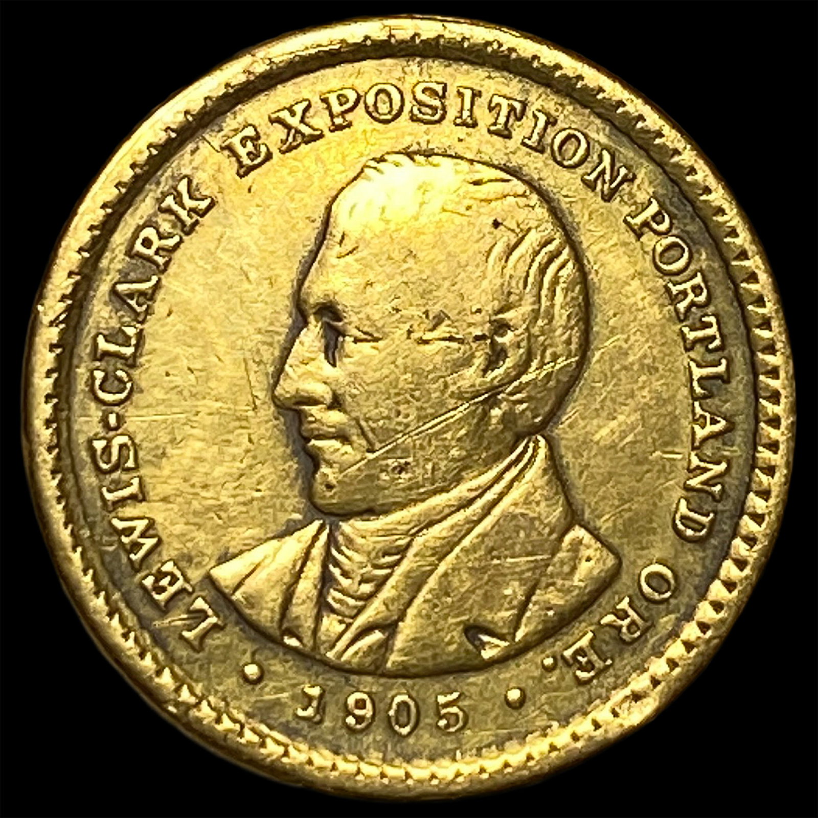1905 Gold $1 Lewis and Clark Exposition NICELY CIRCULATED (1 of 2)