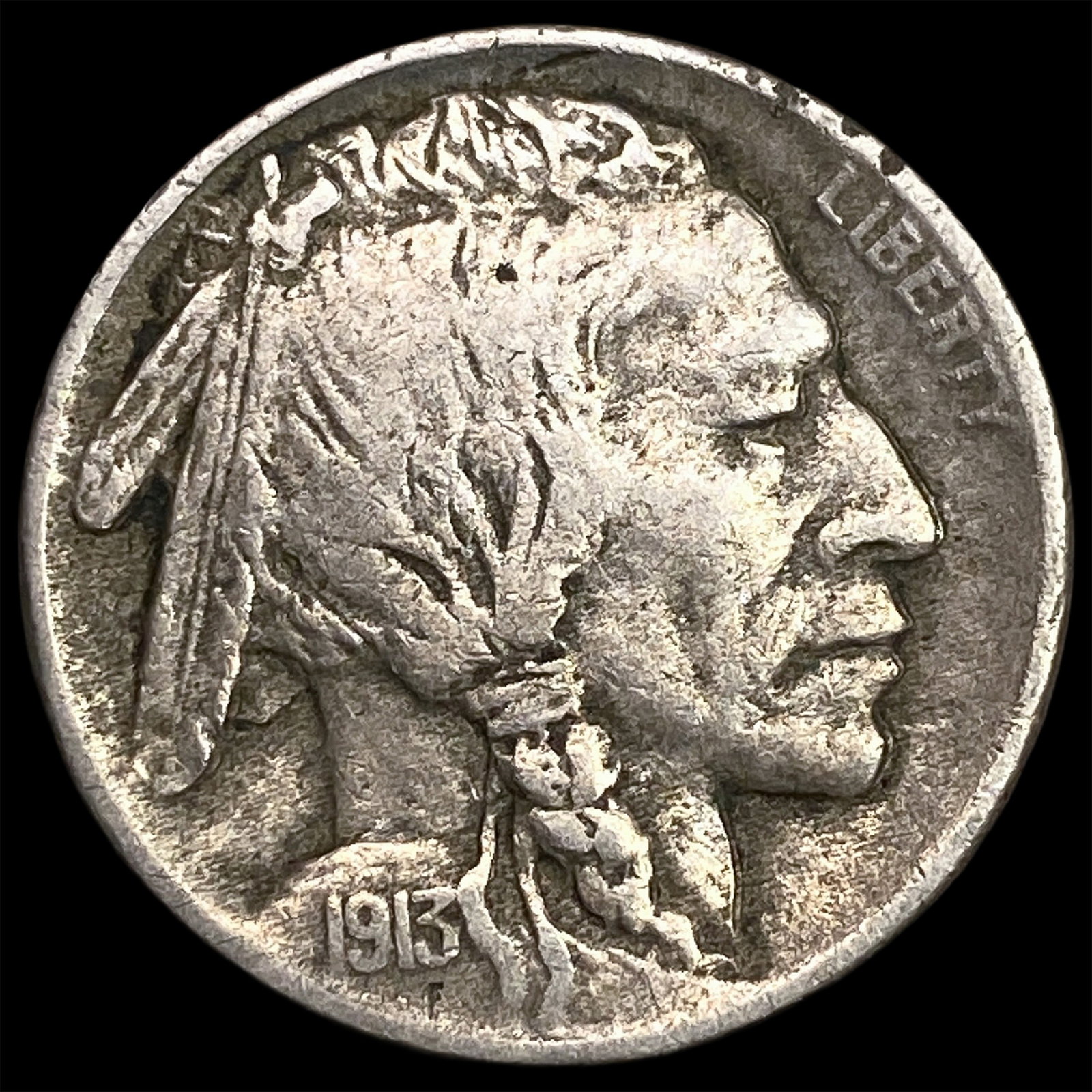 1913-S Type 1 Buffalo Nickel ABOUT UNCIRCULATED: 1913-S Type 1 Buffalo Nickel ABOUT UNCIRCULATED
