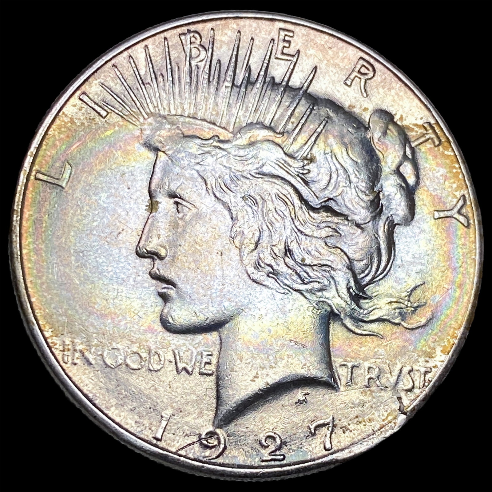 1927-S Silver Peace Dollar CHOICE AU: 1927-S Silver Peace Dollar CHOICE AU