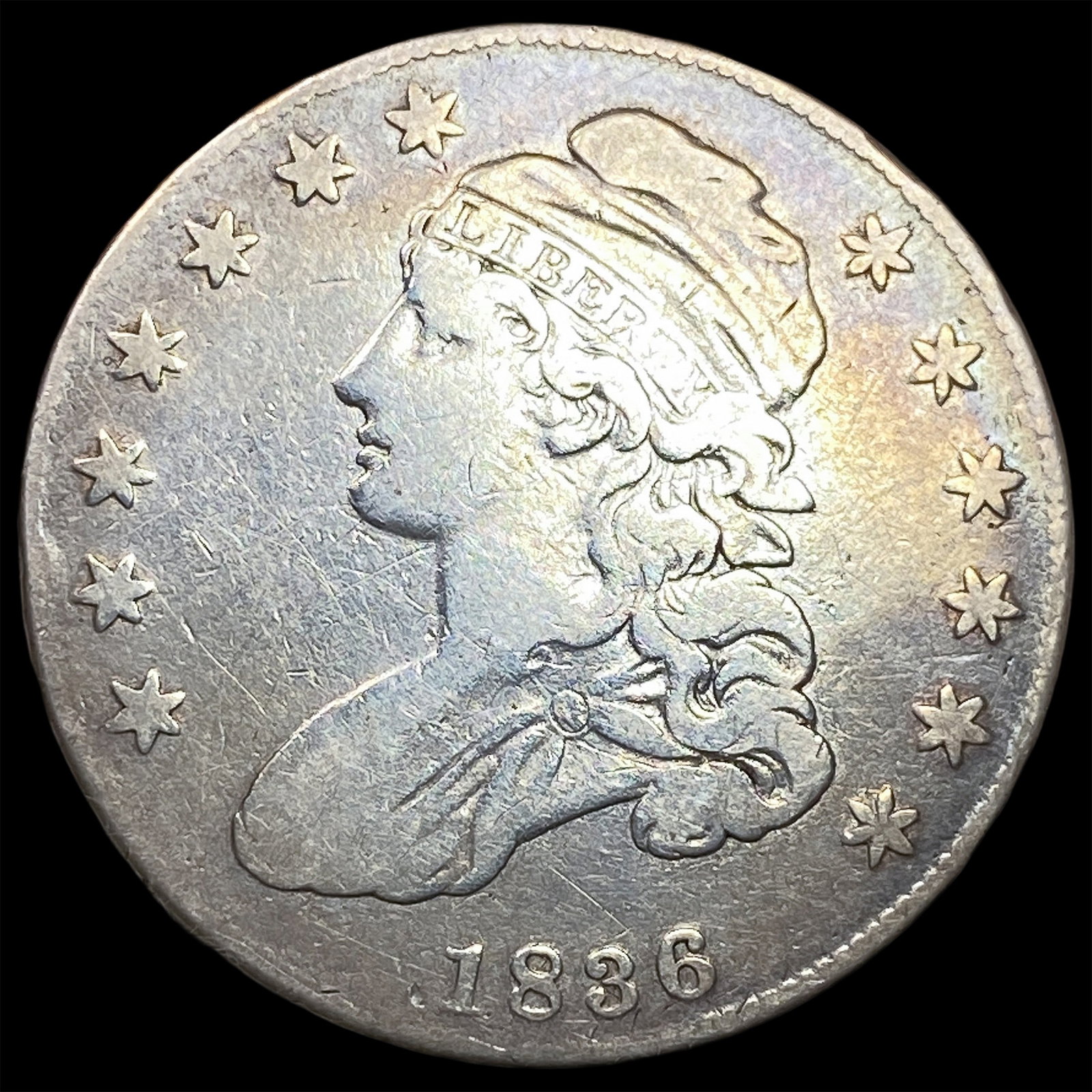 1836 Capped Bust Half Dollar LIGHTLY CIRCULATED: 1836 Capped Bust Half Dollar LIGHTLY CIRCULATED