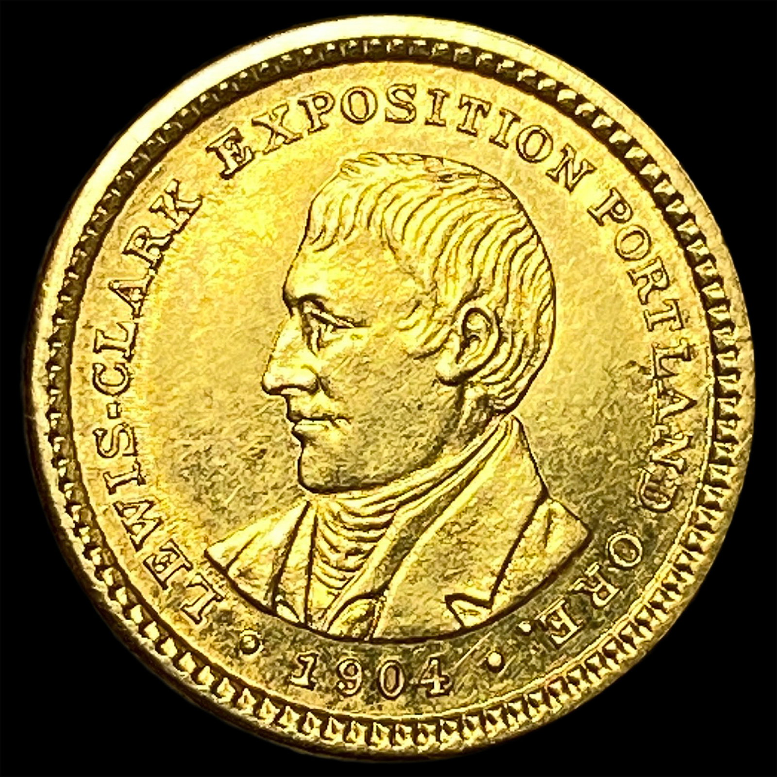 1904 Gold $1 Lewis and Clark Exposition CLOSELY UNCIRCULATED: 1904 Gold $1 Lewis and Clark Exposition CLOSELY UNCIRCULATED