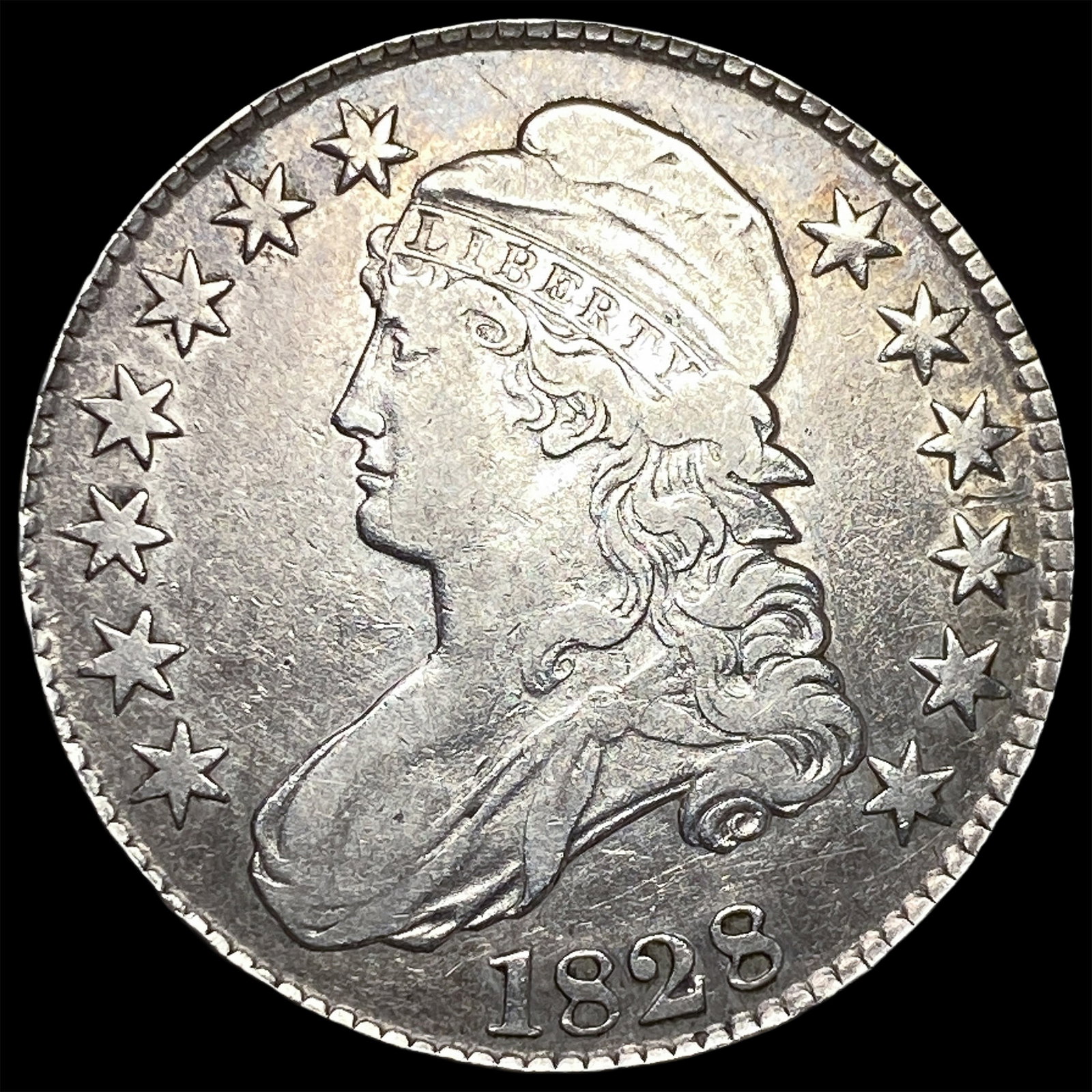 1828 Capped Bust Half Dollar NEARLY UNCIRCULATED: 1828 Capped Bust Half Dollar NEARLY UNCIRCULATED