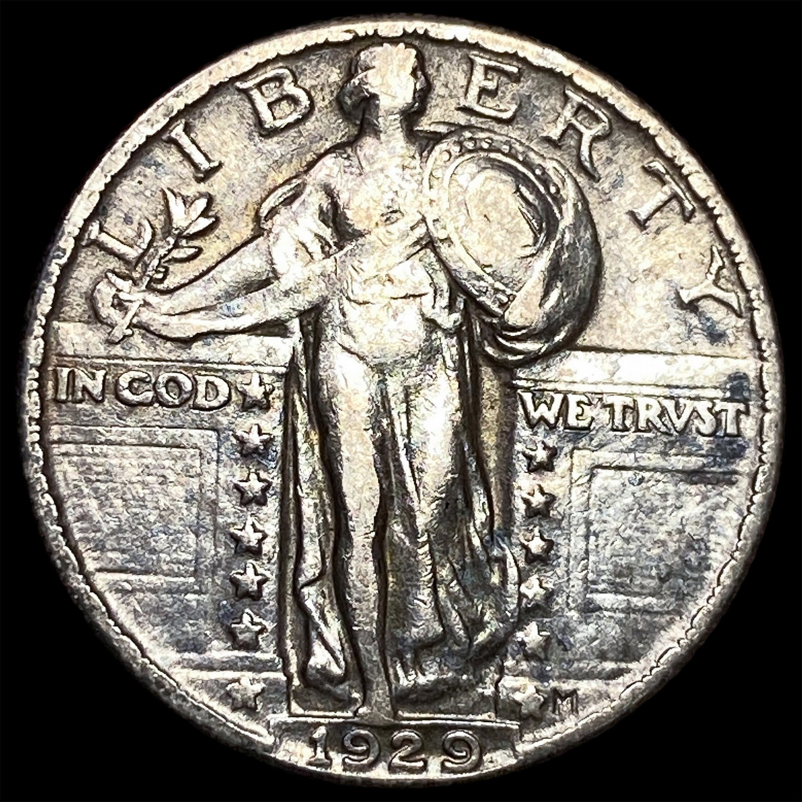 1929 Silver Standing Liberty Quarter NEARLY UNCIRCULATED: 1929 Silver Standing Liberty Quarter NEARLY UNCIRCULATED