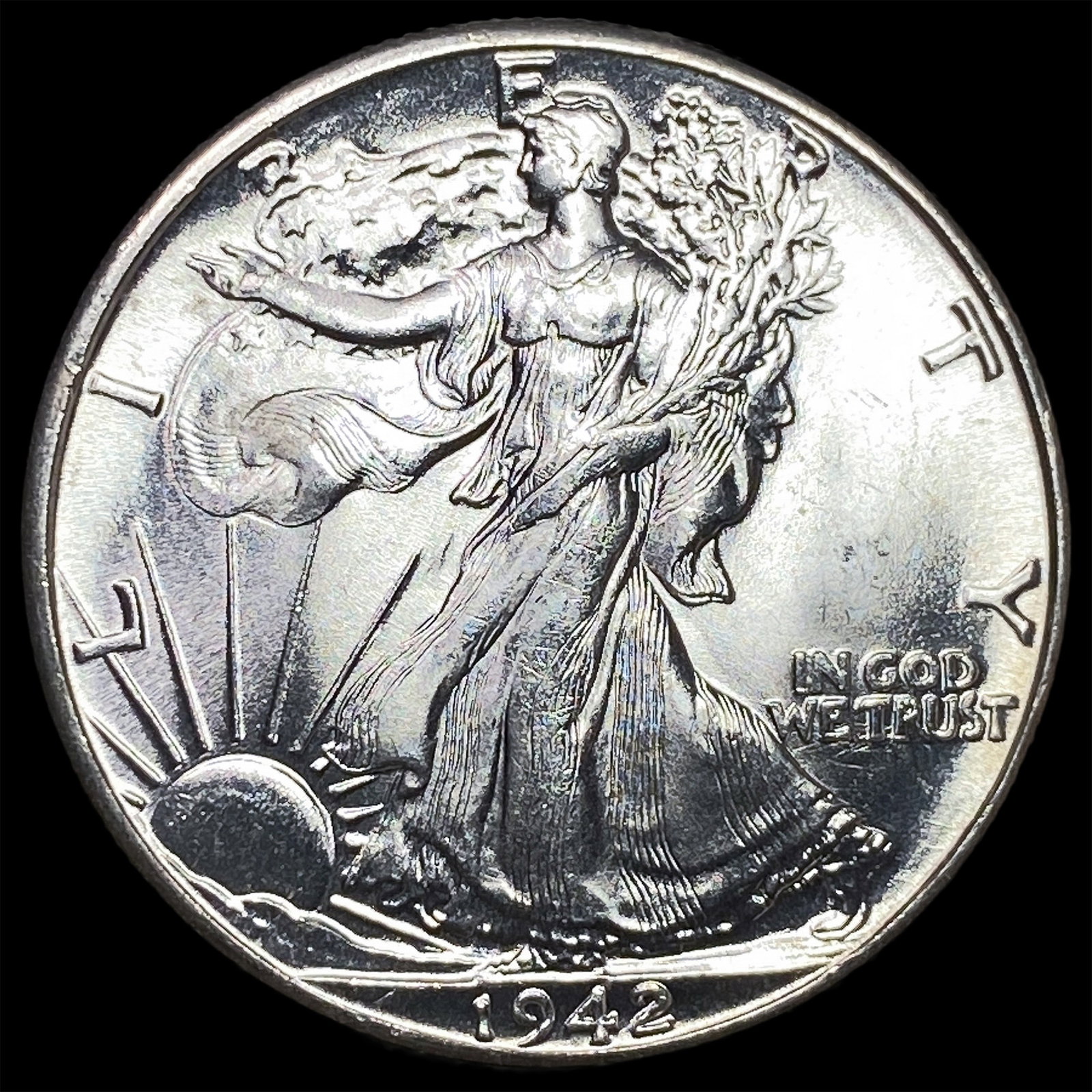 1942 Silver Walking Liberty Half Dollar CHOICE BU: 1942 Silver Walking Liberty Half Dollar CHOICE BU
