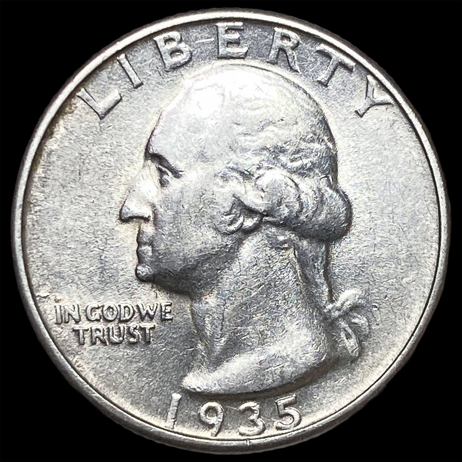 1935 Washington Silver Quarter CLOSELY UNCIRCULATED: 1935 Washington Silver Quarter CLOSELY UNCIRCULATED