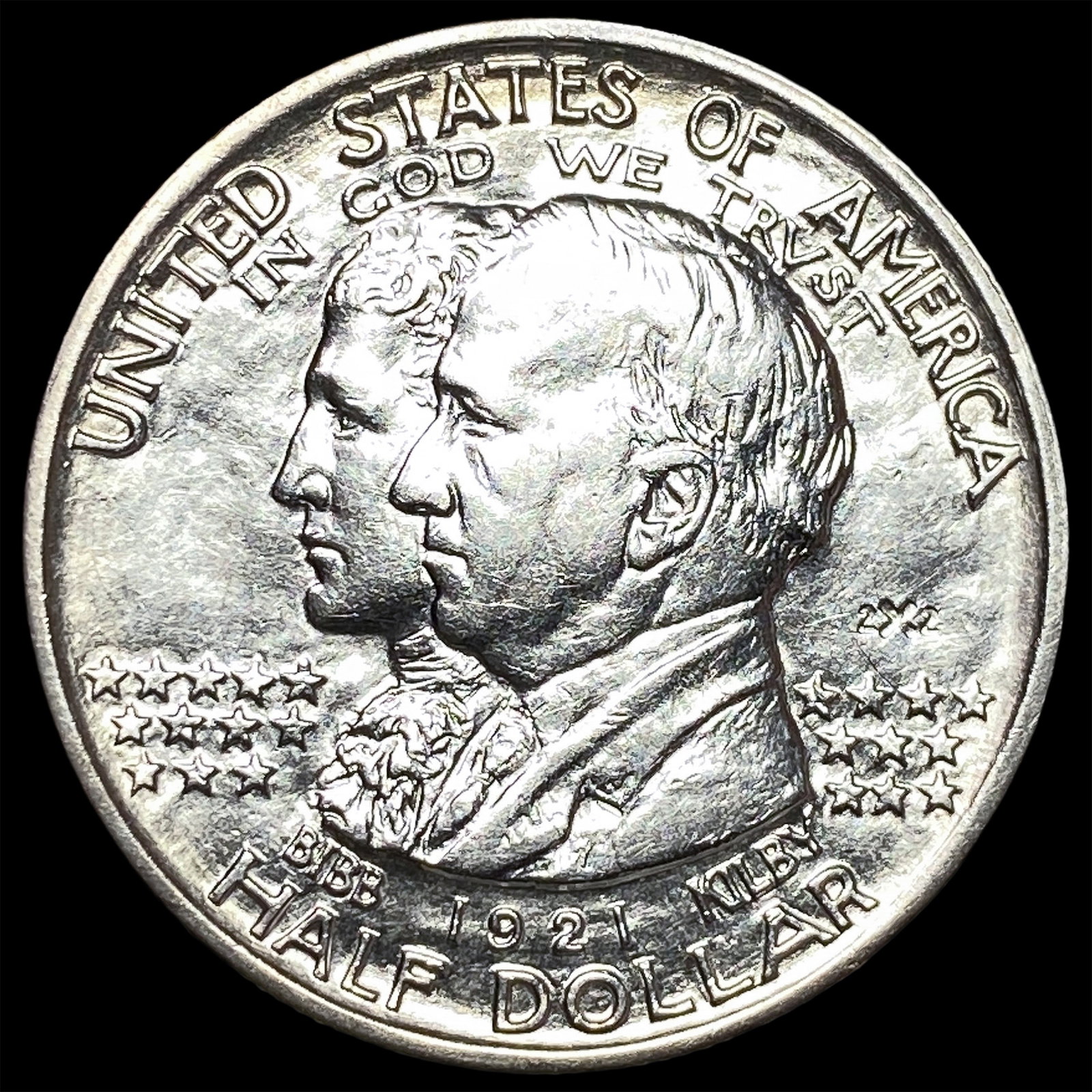 1921 Silver Alabama 2x2 Half Dollar CLOSELY UNCIRCULATED: 1921 Silver Alabama 2x2 Half Dollar CLOSELY UNCIRCULATED