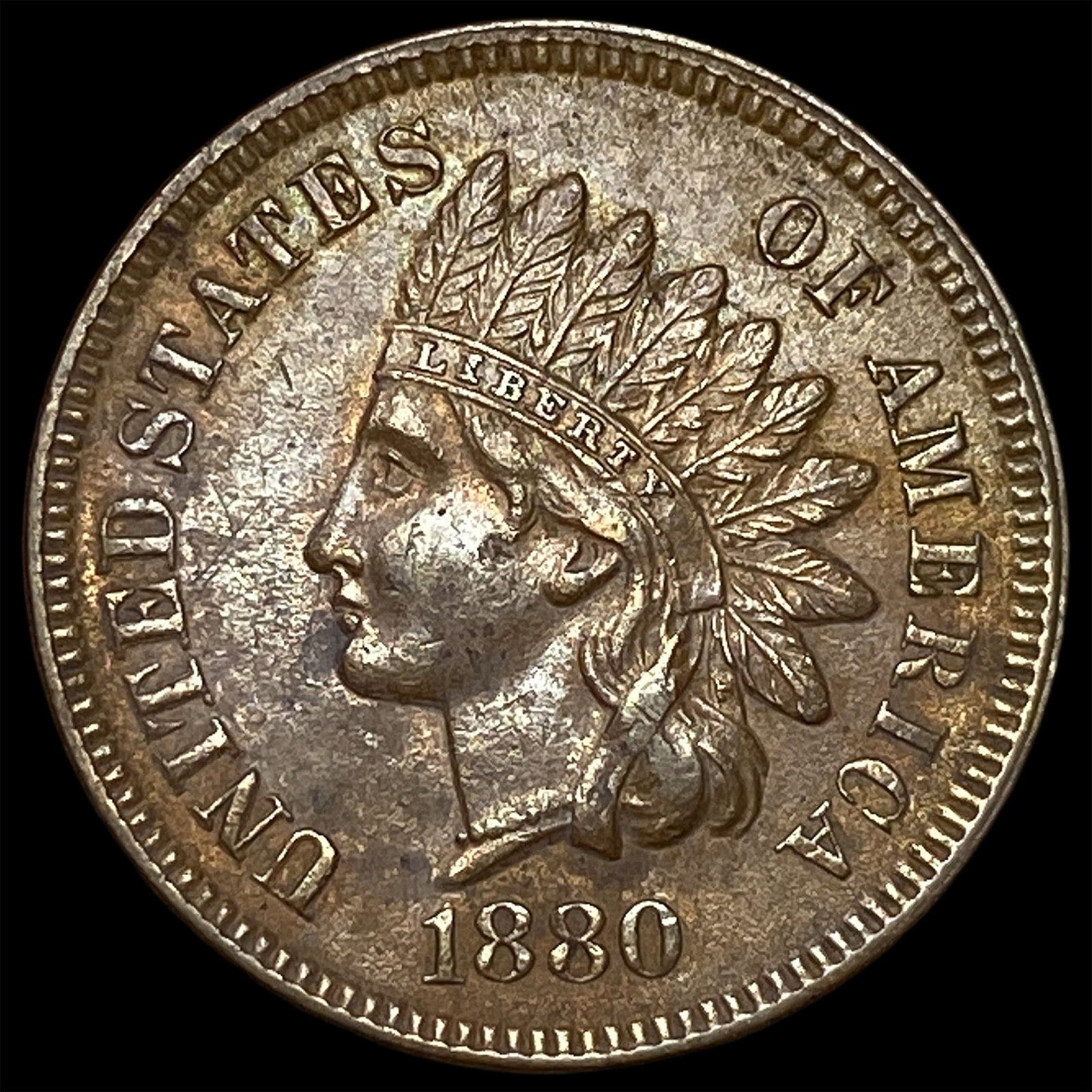 1880 Indian Head Cent CLOSELY UNCIRCULATED: 1880 Indian Head Cent CLOSELY UNCIRCULATED
