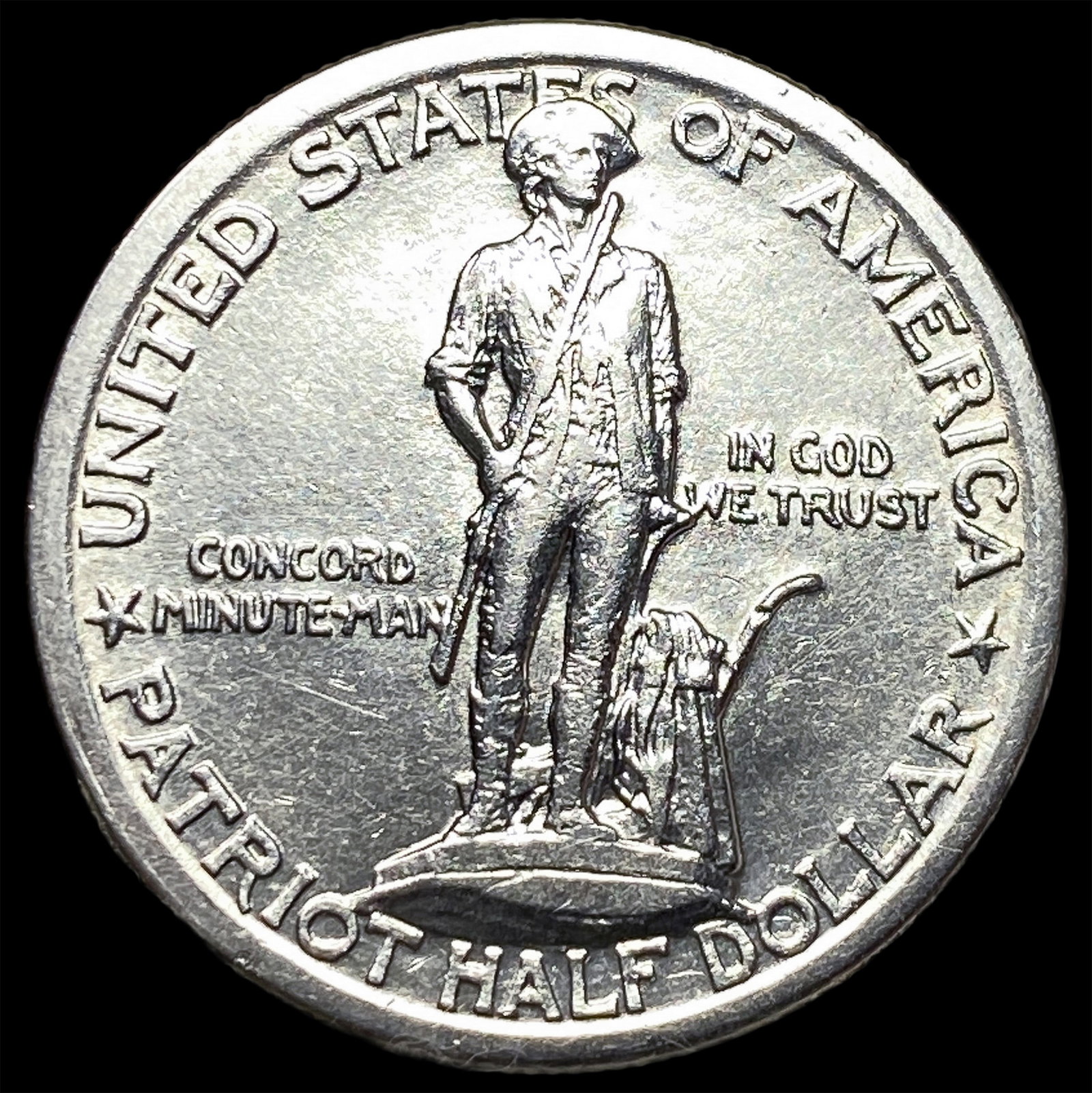 1925 Silver Lexington-Concord Half Dollar CLOSELY UNCIRCULATED: 1925 Silver Lexington-Concord Half Dollar CLOSELY UNCIRCULATED
