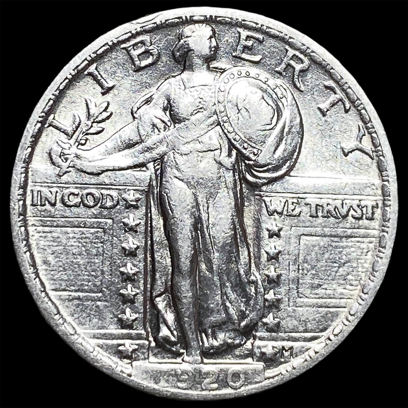 1920 Standing Liberty Quarter CLOSELY UNCIRCULATED: 1920 Standing Liberty Quarter CLOSELY UNCIRCULATED