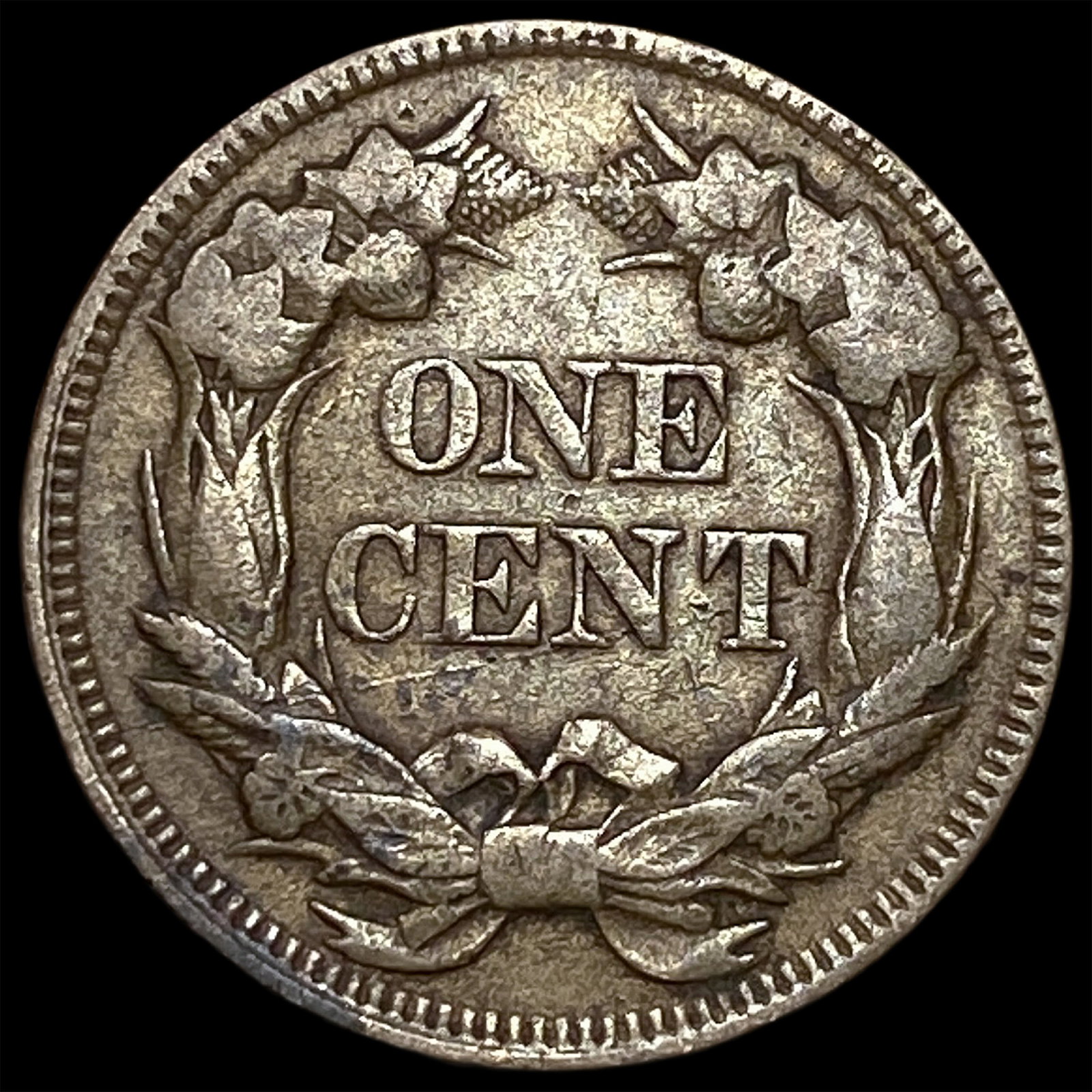 1857 Flying Eagle Cent ABOUT UNCIRCULATED - 2