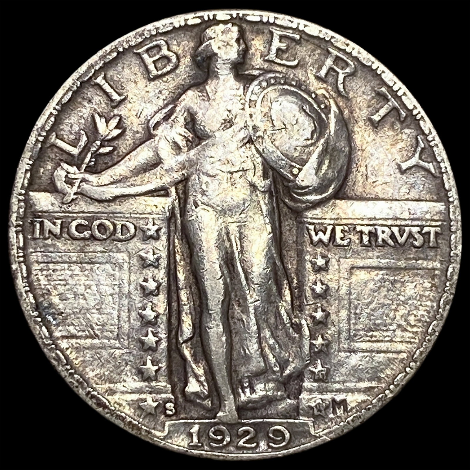 1929-S Silver Standing Liberty Quarter NEARLY UNCIRCULATED: 1929-S Silver Standing Liberty Quarter NEARLY UNCIRCULATED