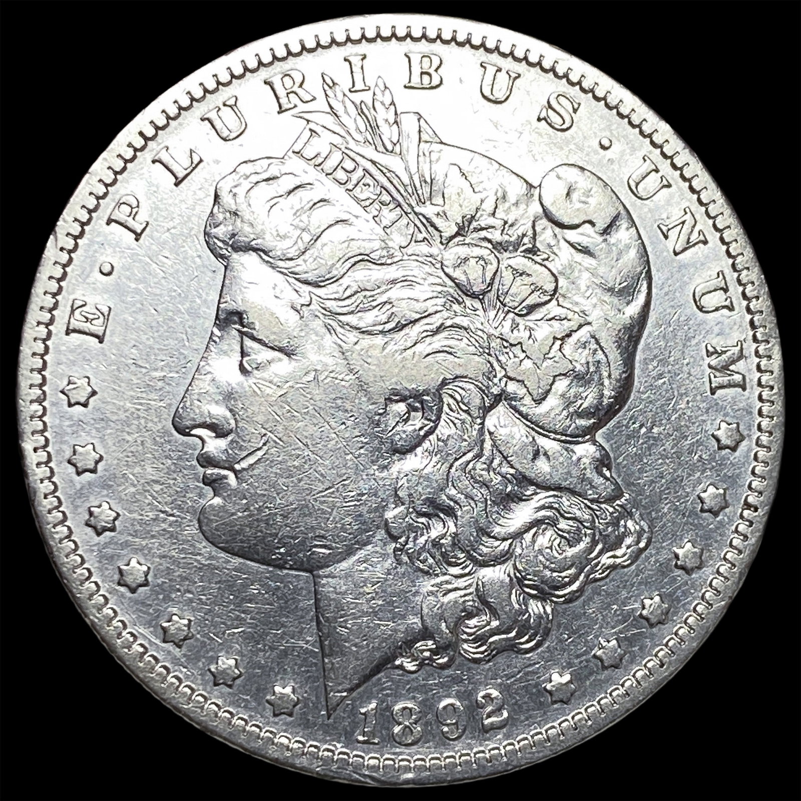 1892-S Silver Morgan Dollar NEARLY UNCIRCULATED: 1892-S Silver Morgan Dollar NEARLY UNCIRCULATED