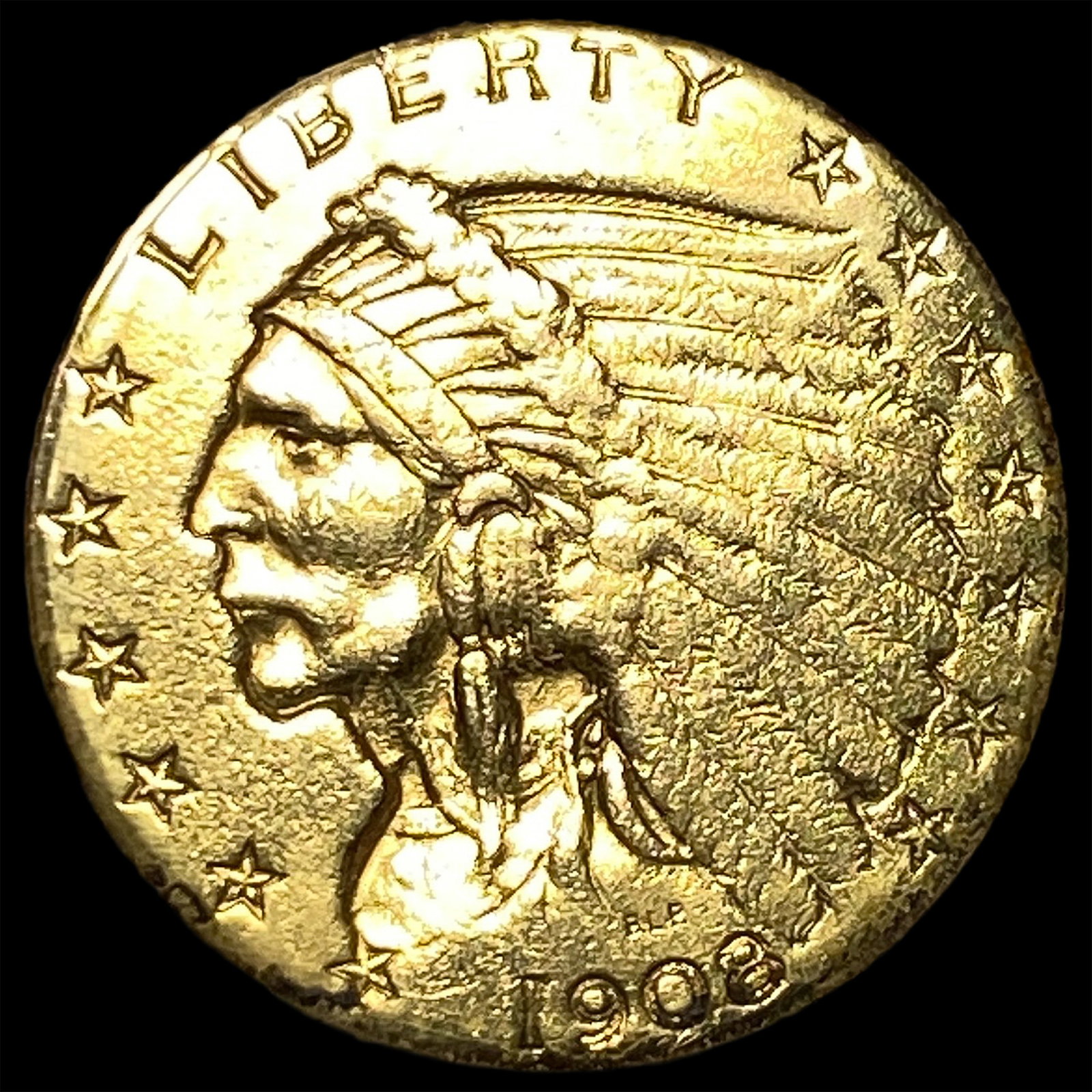 1908 Indian Head $2.5 Gold Quarter Eagle HIGH GRADE: 1908 Indian Head $2.5 Gold Quarter Eagle HIGH GRADE