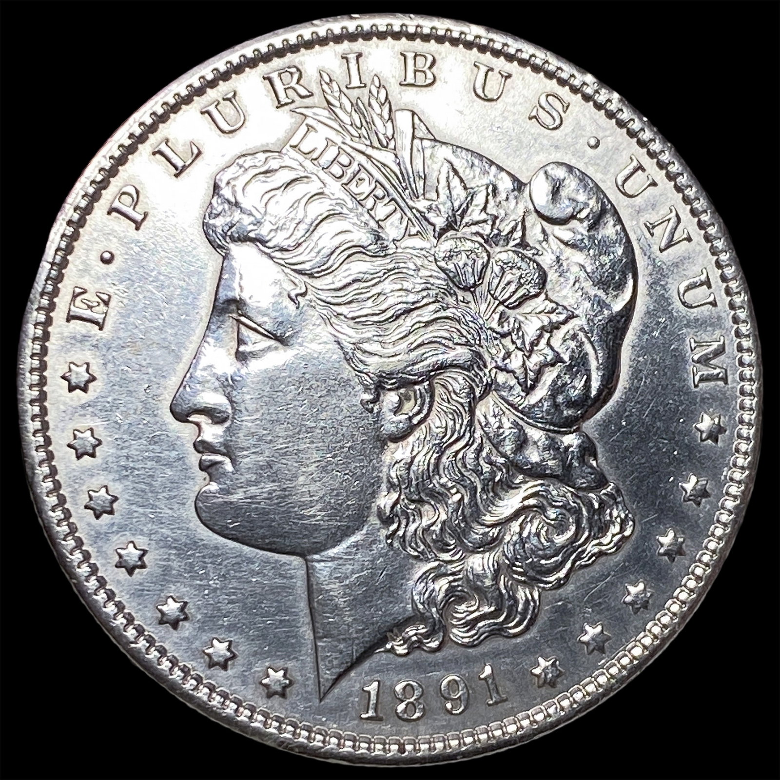 1891-S Silver Morgan Dollar CLOSELY UNCIRCULATED: 1891-S Silver Morgan Dollar CLOSELY UNCIRCULATED