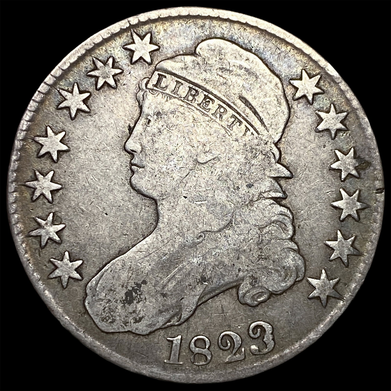 1823 Ugly 3 Capped Bust Half Dollar LIGHTLY CIRCULATED: 1823 Ugly 3 Capped Bust Half Dollar LIGHTLY CIRCULATED