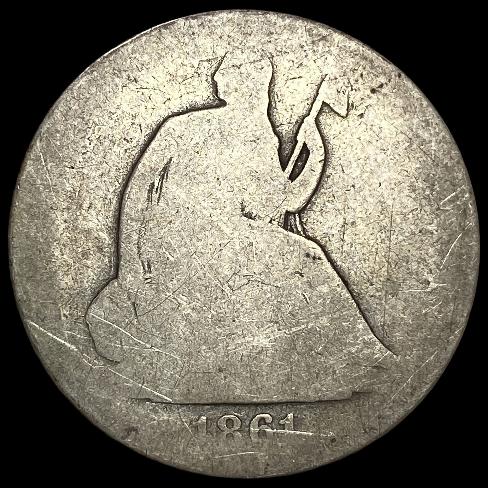1861 Seated Liberty Half Dollar NICELY CIRCULATED: 1861 Seated Liberty Half Dollar NICELY CIRCULATED