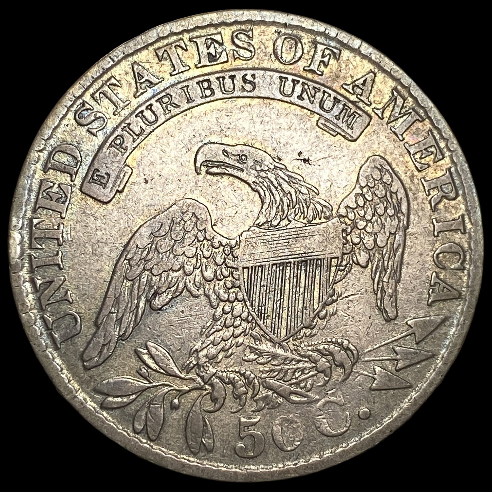 1829 Capped Bust Half Dollar LIGHTLY CIRCULATED - 2