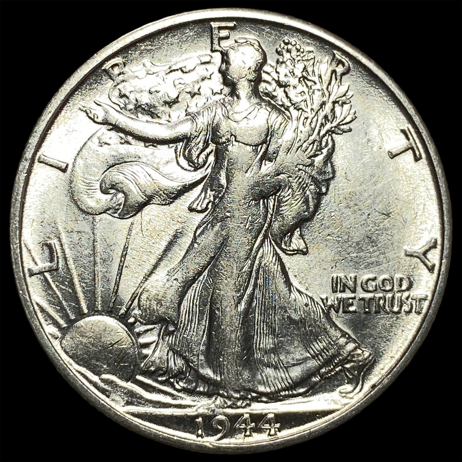 1944-S Silver Walking Liberty Half Dollar CHOICE AU: 1944-S Silver Walking Liberty Half Dollar CHOICE AU
