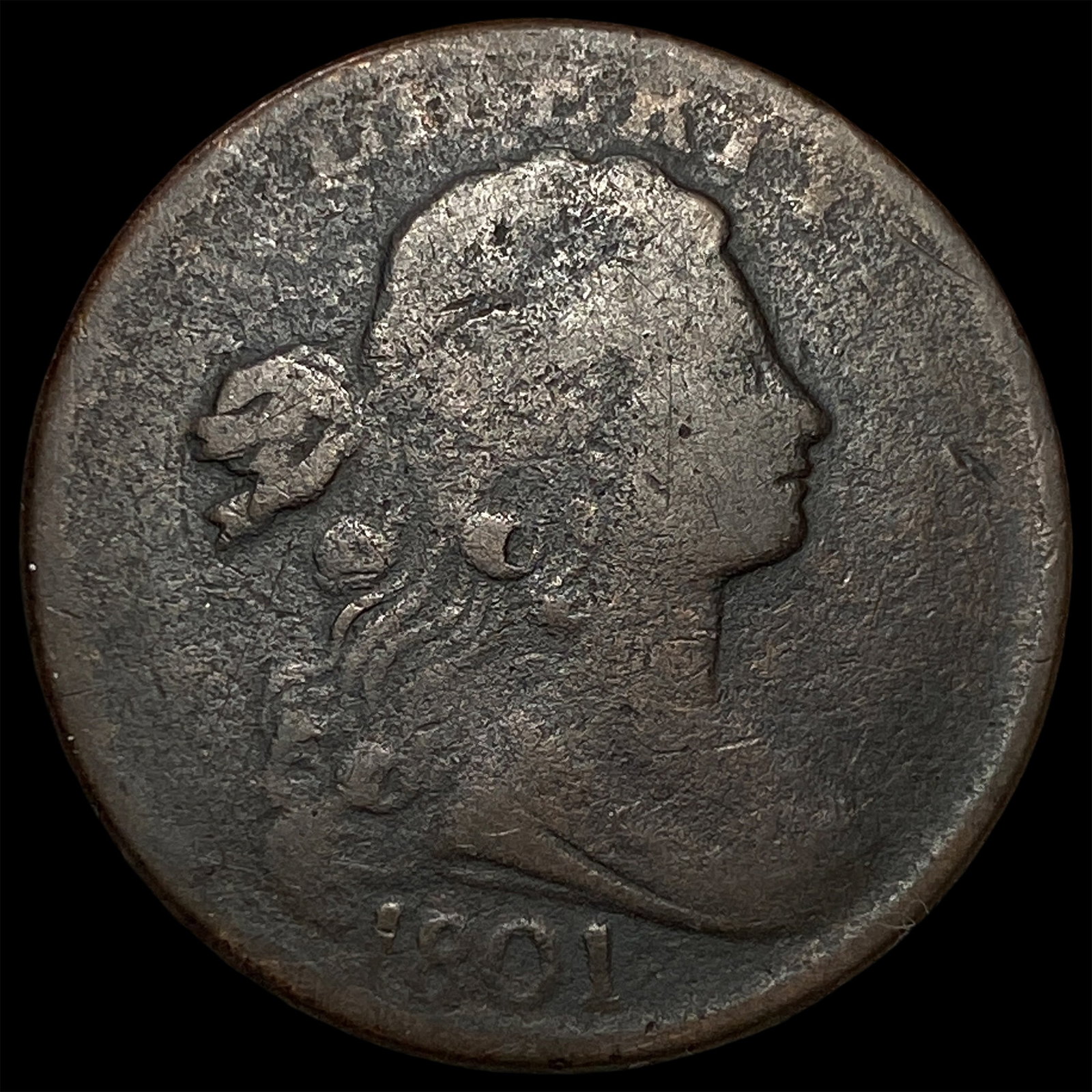 1801 Draped Bust Large Cent LIGHTLY CIRCULATED: 1801 Draped Bust Large Cent LIGHTLY CIRCULATED