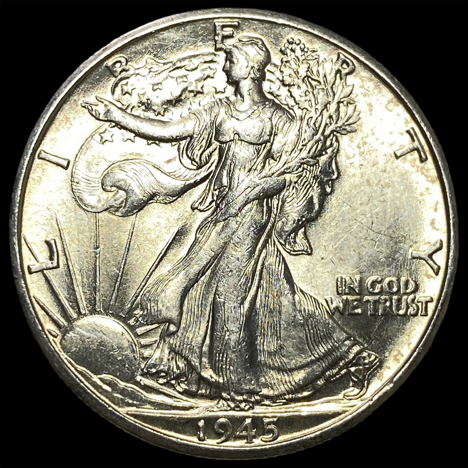 1945-D Silver Walking Liberty Half Dollar UNCIRCULATED (1 of 2)