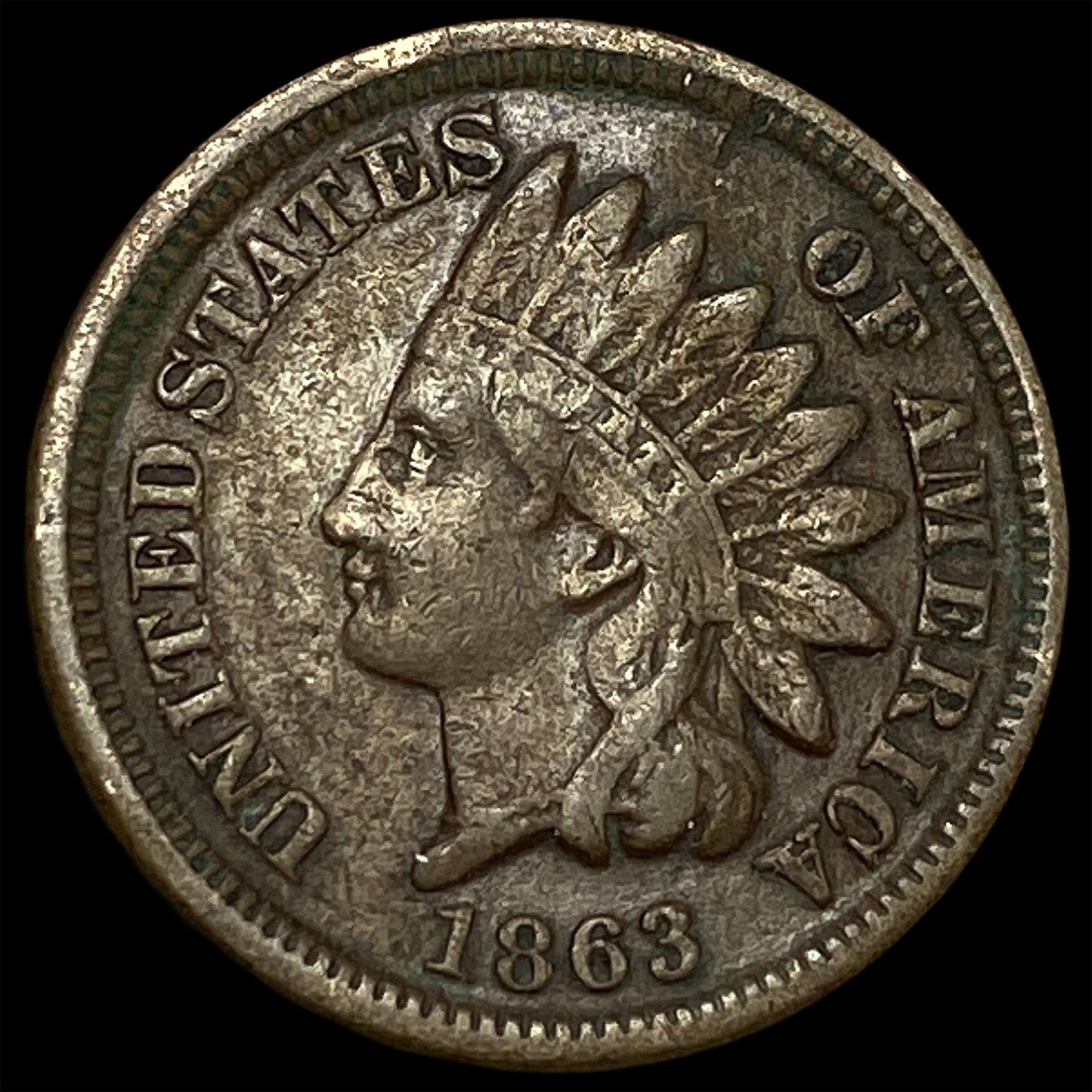 1863 Indian Head Cent NEARLY UNCIRCULATED (1 of 2)