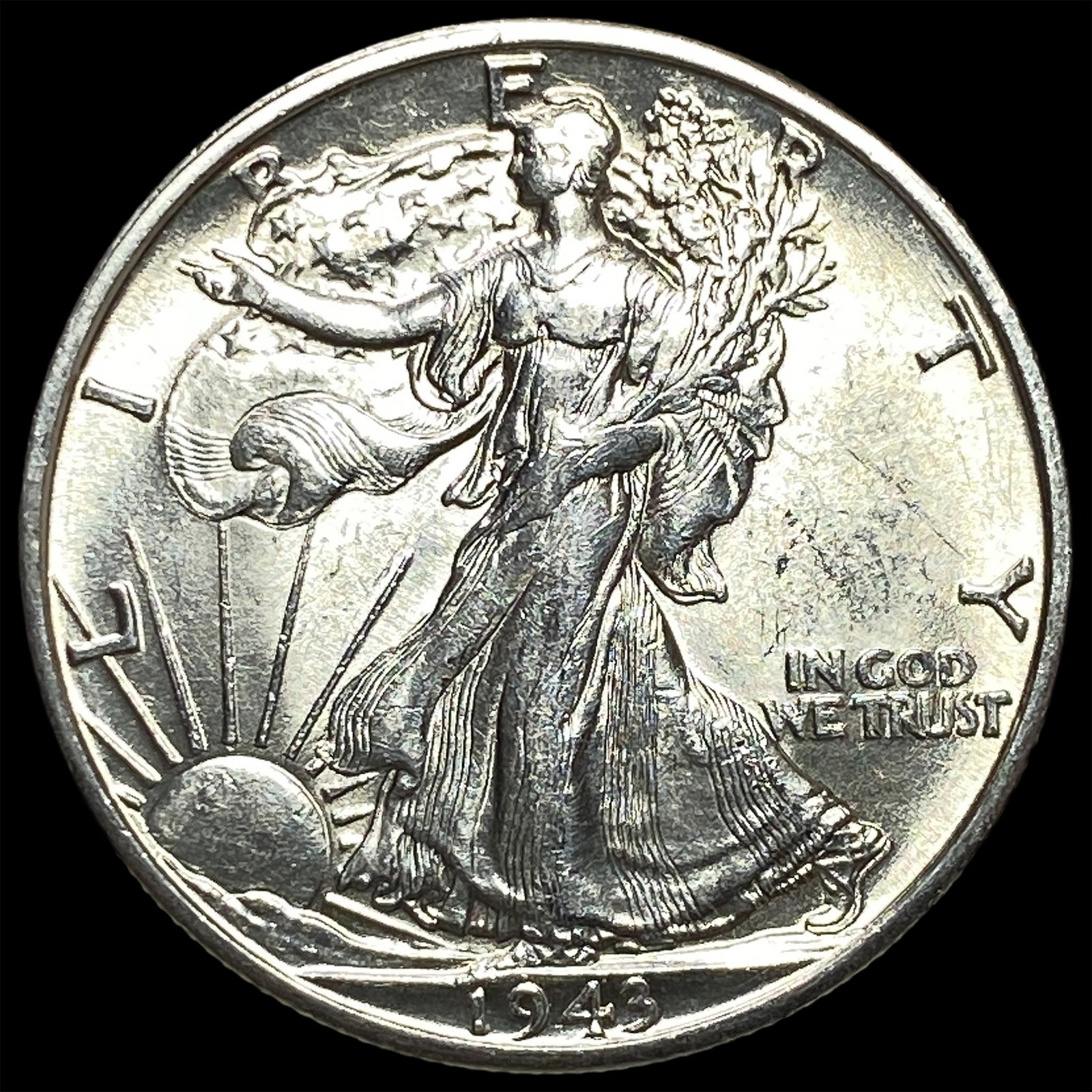 1943-D Silver Walking Liberty Half Dollar UNCIRCULATED (1 of 2)