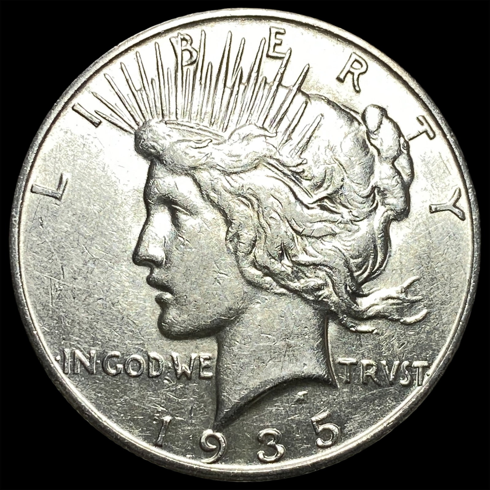 1935-S Silver Peace Dollar CLOSELY UNCIRCULATED: 1935-S Silver Peace Dollar CLOSELY UNCIRCULATED