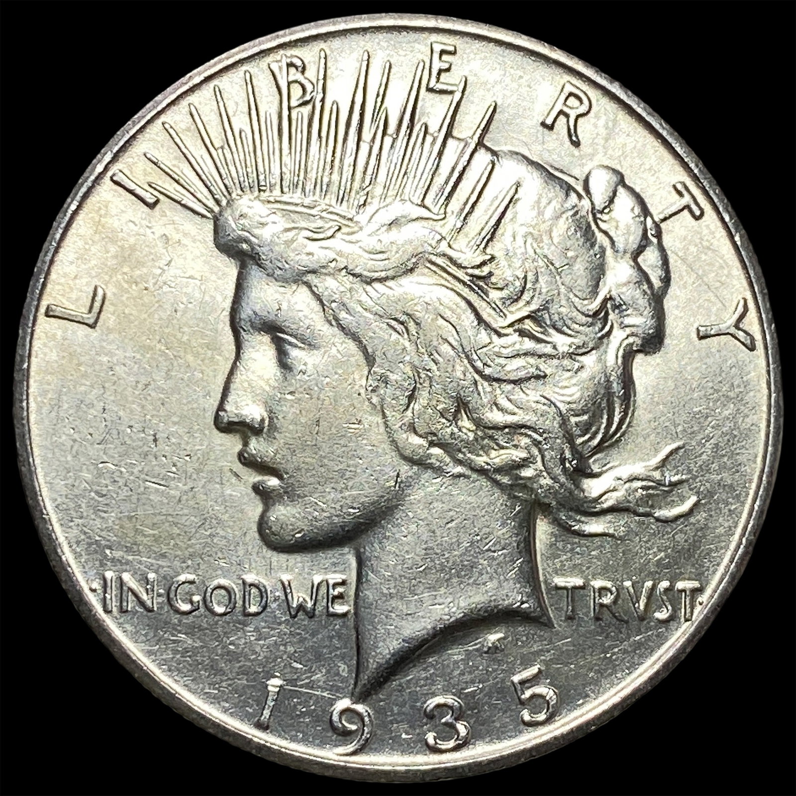 1935-S Peace Silver Dollar CLOSELY UNCIRCULATED: 1935-S Peace Silver Dollar CLOSELY UNCIRCULATED