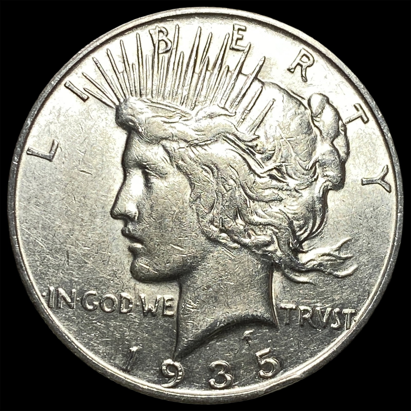 1935-S Silver Peace Dollar CLOSELY UNCIRCULATED: 1935-S Silver Peace Dollar CLOSELY UNCIRCULATED
